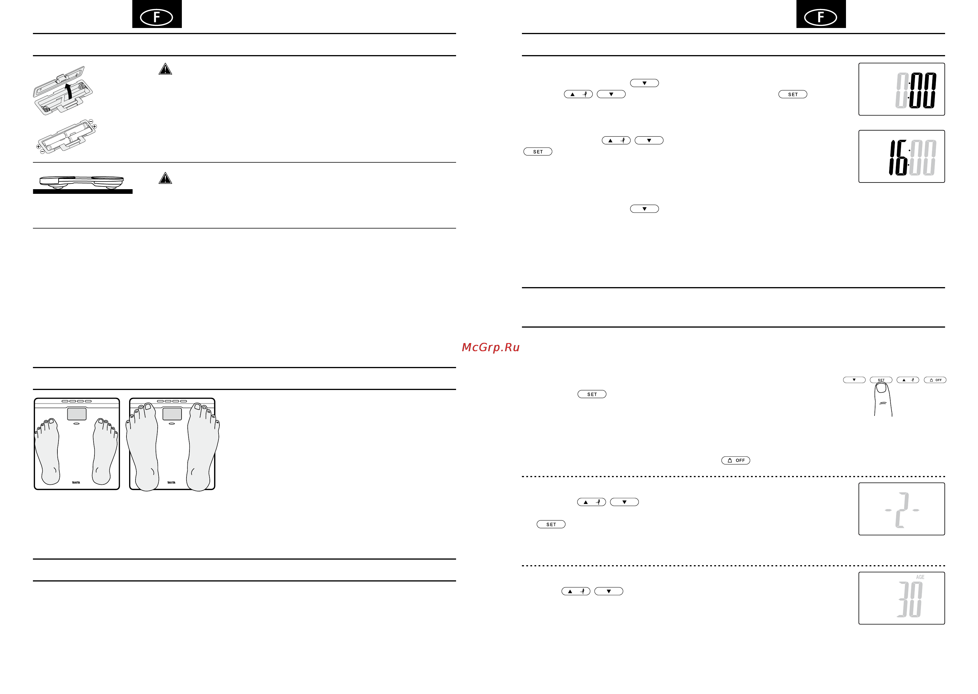 Tanita BC-582 FitPLUS [11/31] Avantutilisation