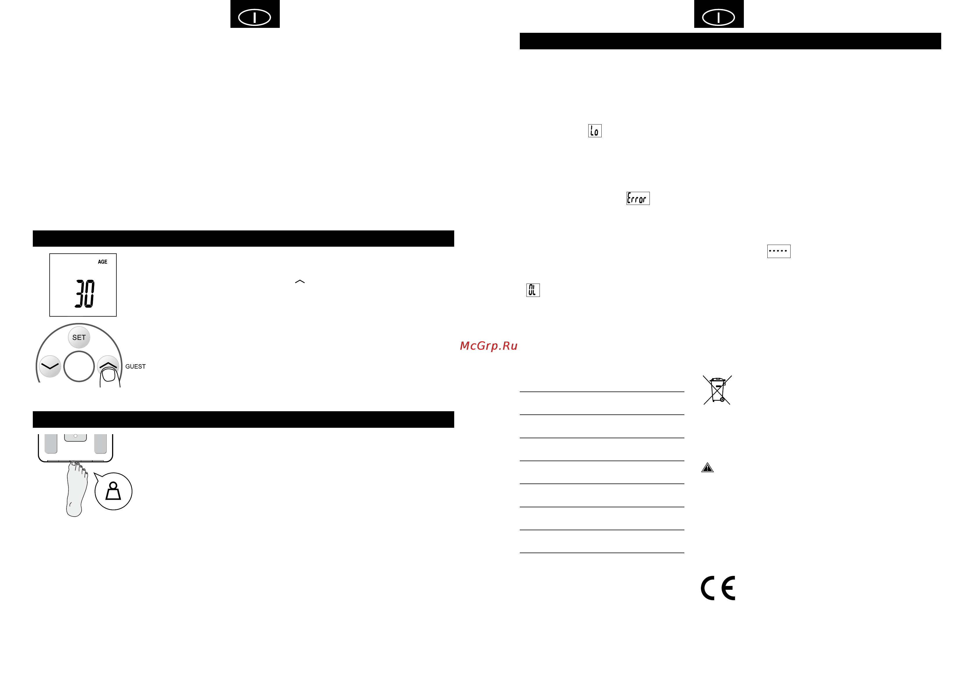 Tanita BC-351 [19/27] Gaststandprogrammeren