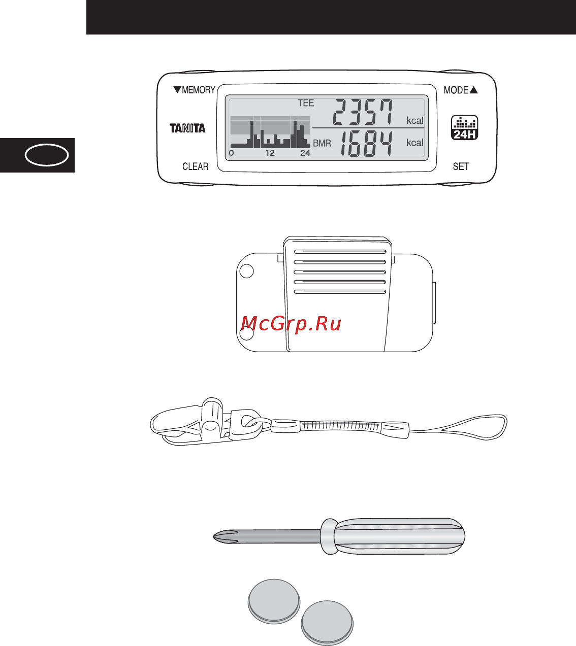 Tanita AM-120 [126/216] Componenti ed accessori