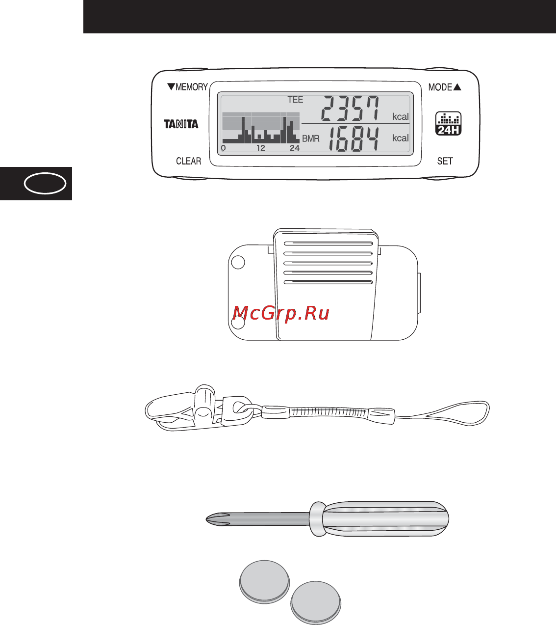 Tanita AM-120 [156/216] Partes y accesorios