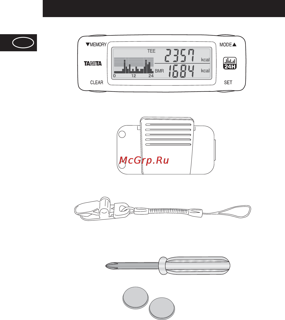 Tanita AM-120 [66/216] Pièces et accessoires