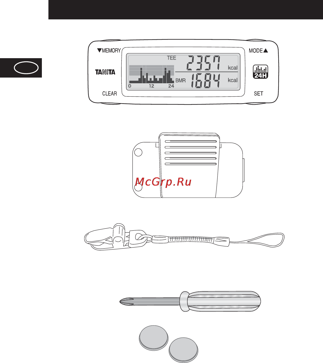 Tanita AM-120 [96/216] Onderdelen en accessoires