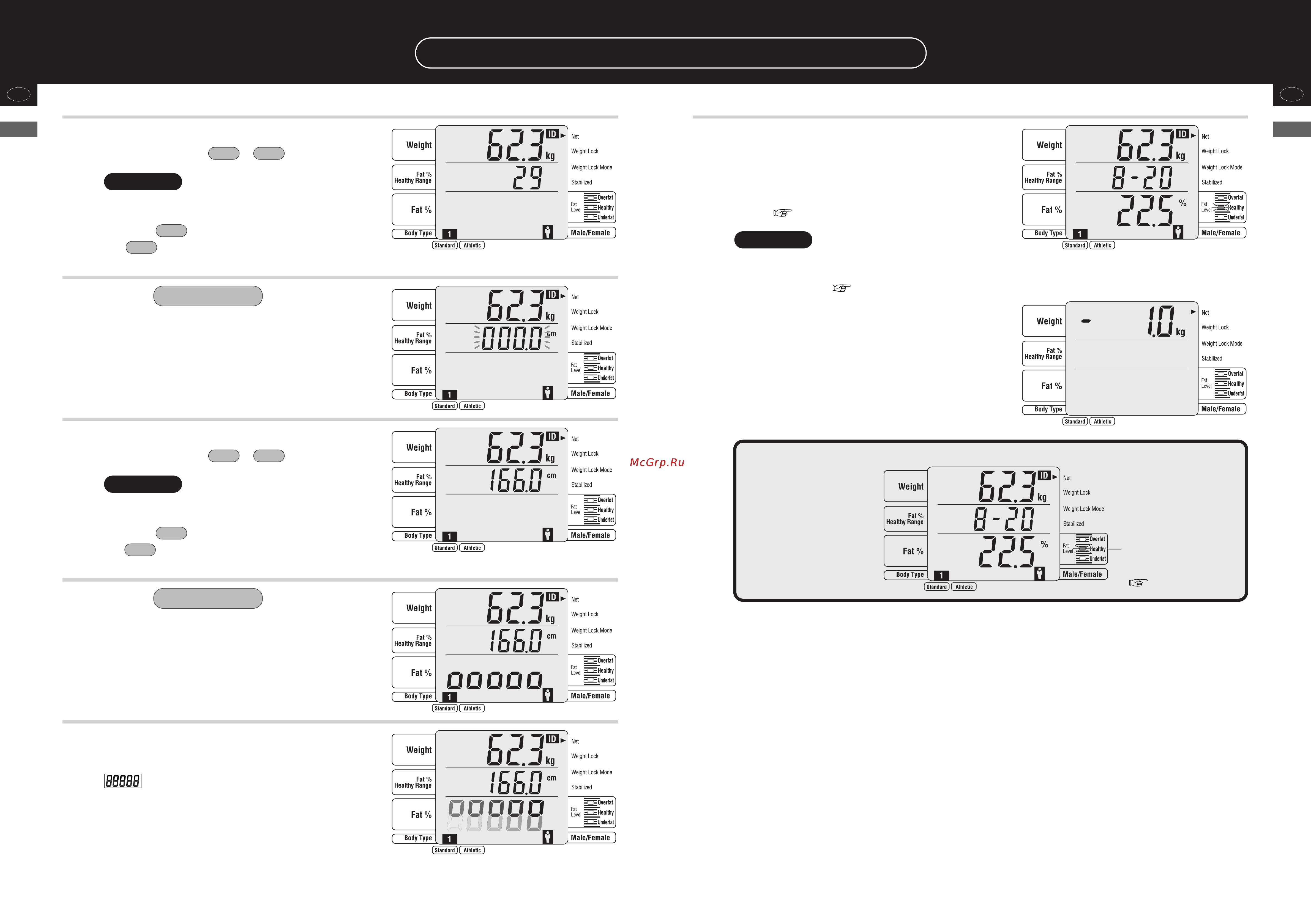 Tanita BC 420 MA [15/29] Operating instructions
