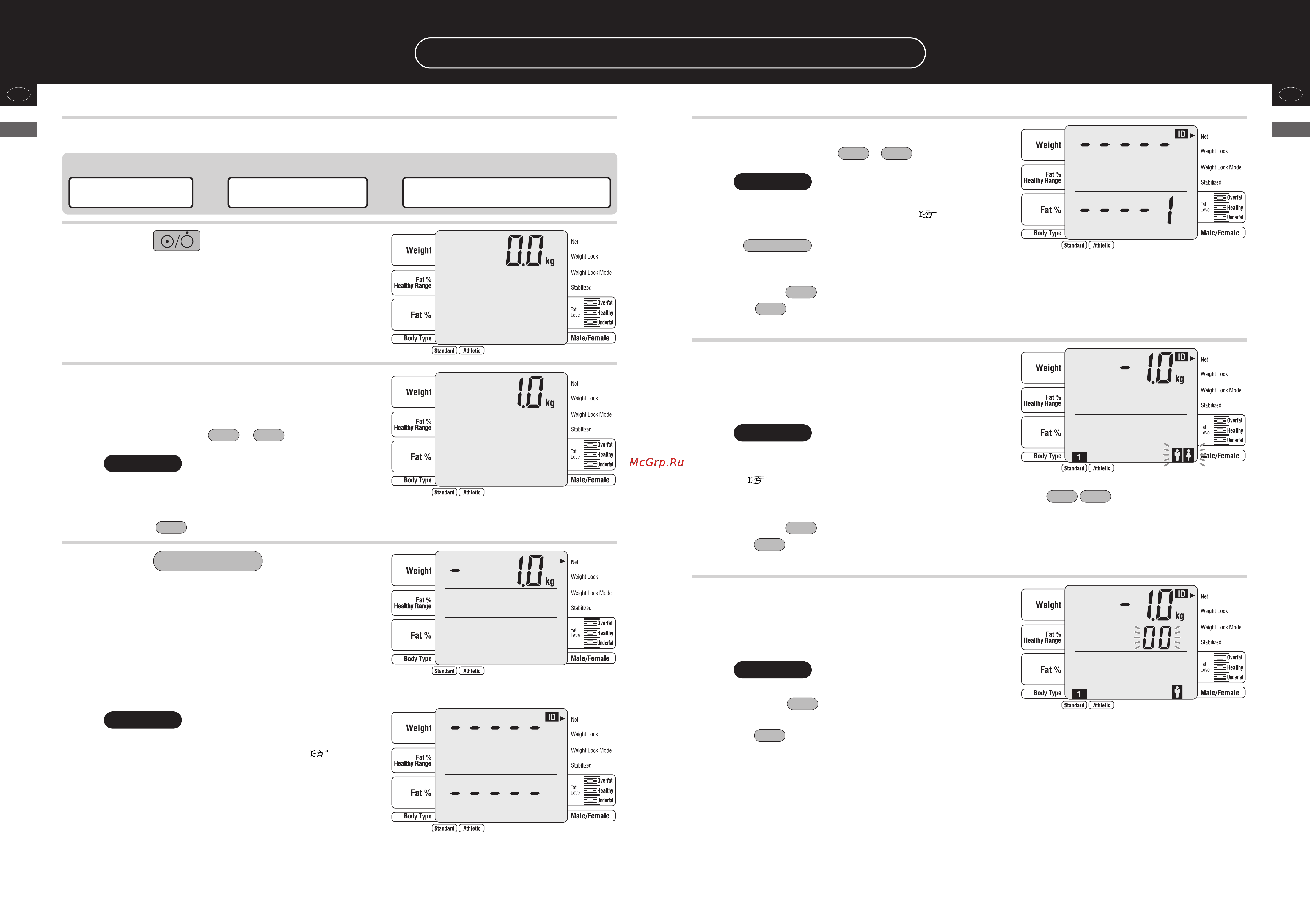 Tanita BC 420 MA [16/29] Operating instructions