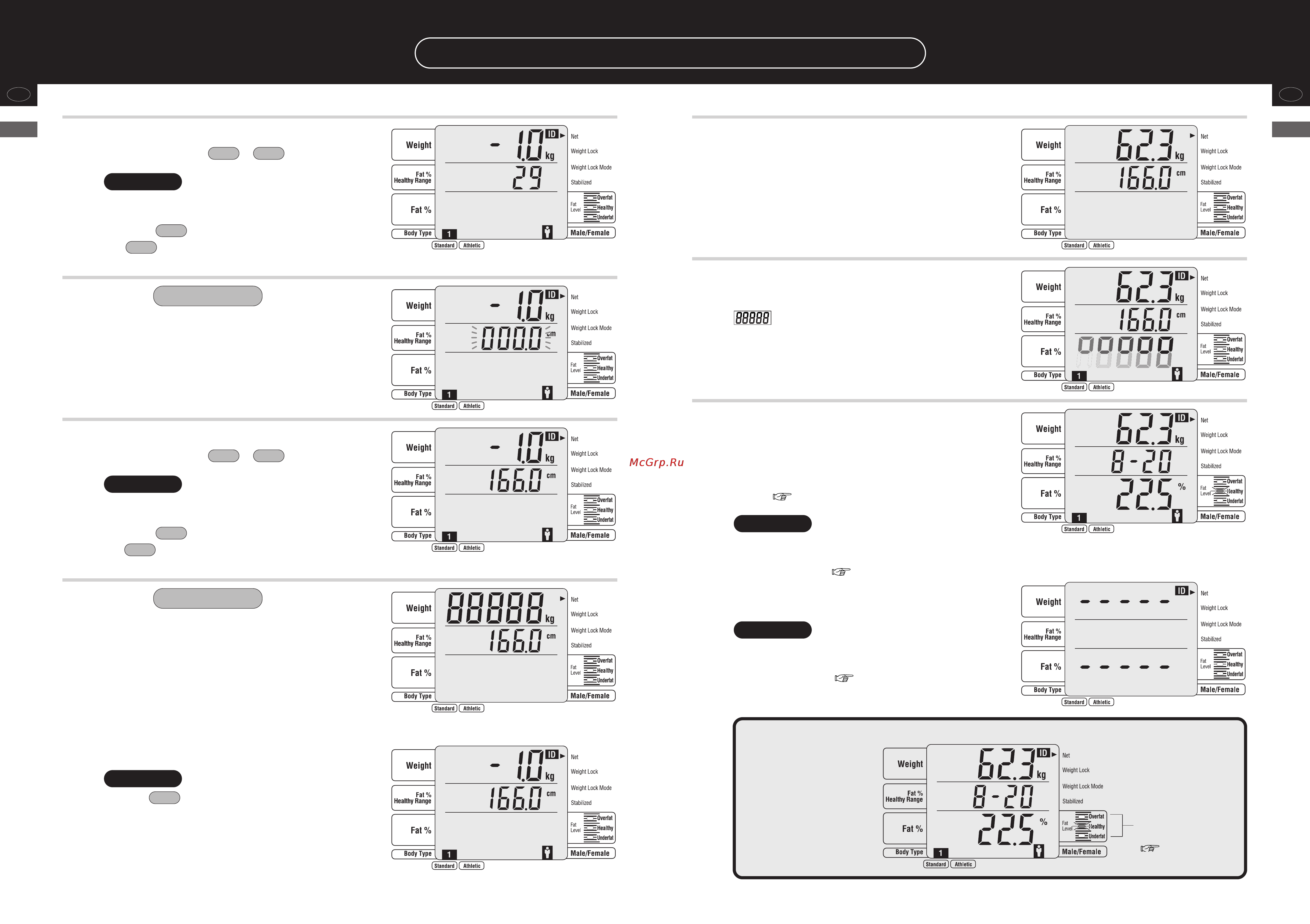 Tanita BC 420 MA [17/29] Operating instructions