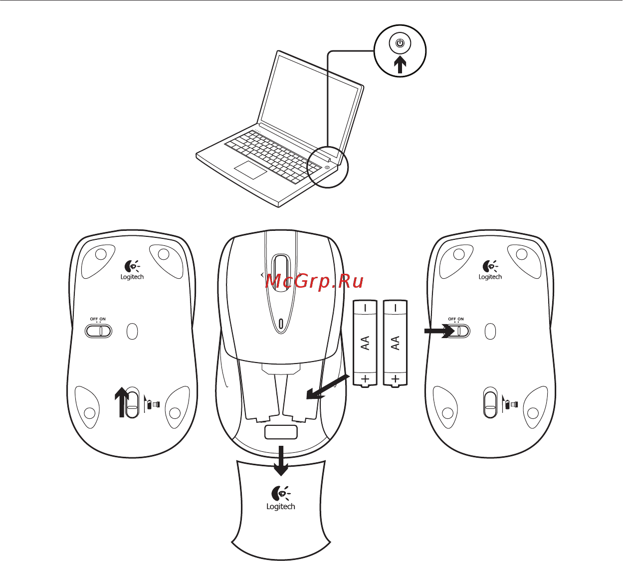 Logitech Power Plus M525 910-004933 Инструкция по эксплуатации онлайн [3/9] 369557