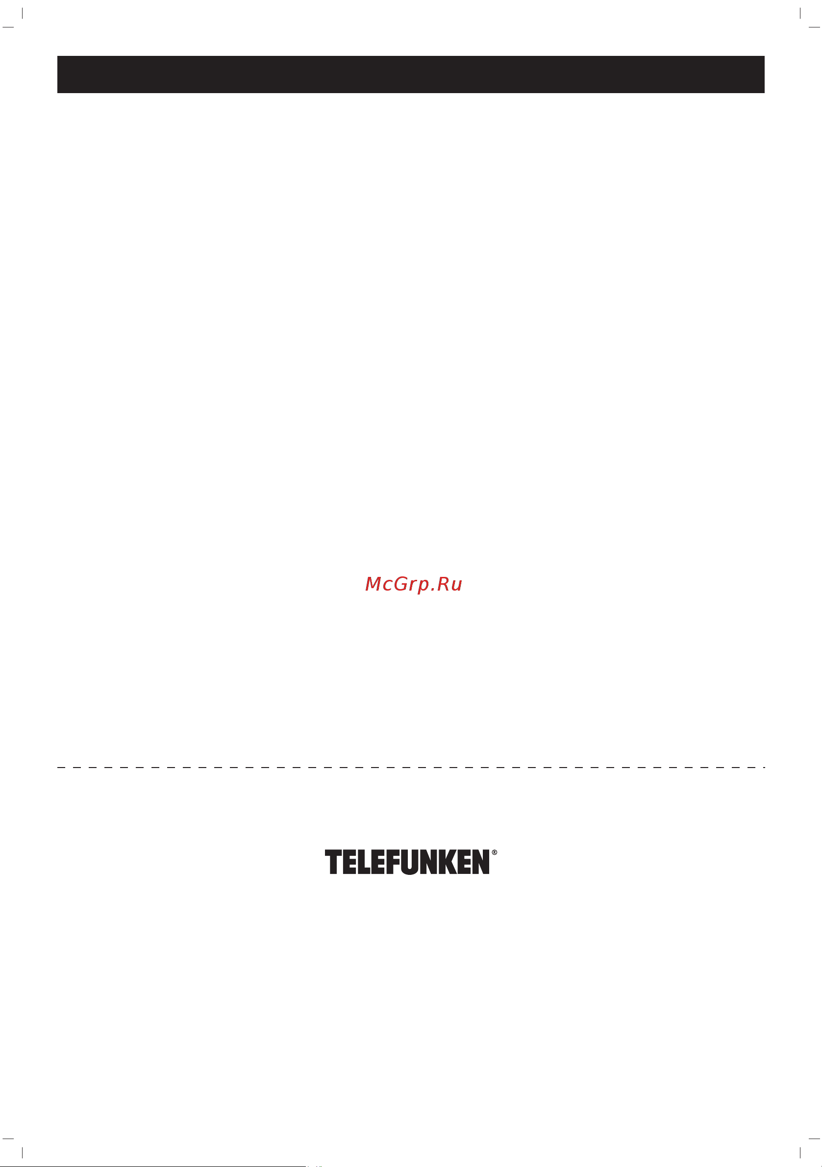 Telefunken TLF CO 601 [43/45] G a r a n t ﬁ a r t l a r i
