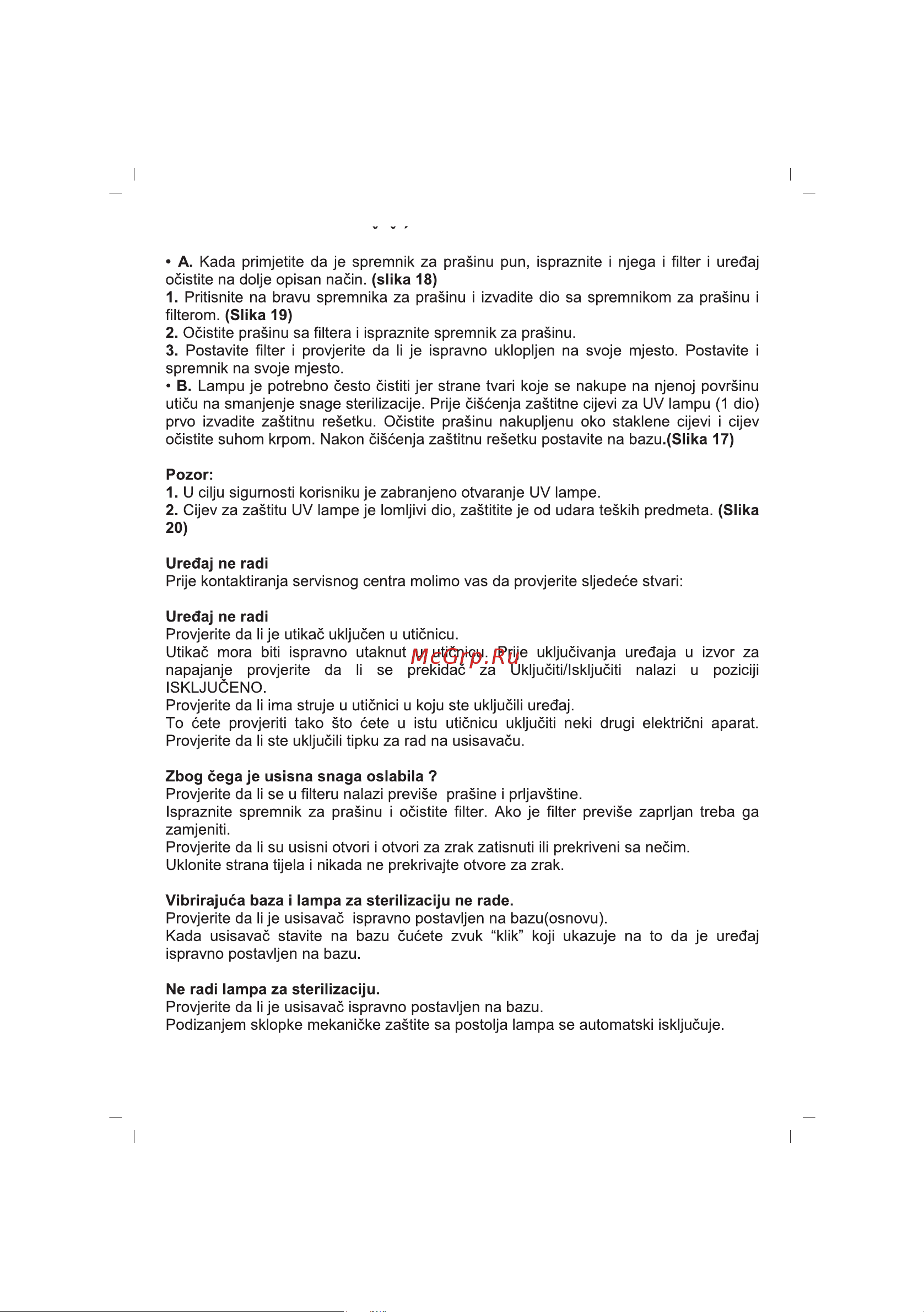 Sinbo SVC 3454 [37/46] Ciscenje uredaja