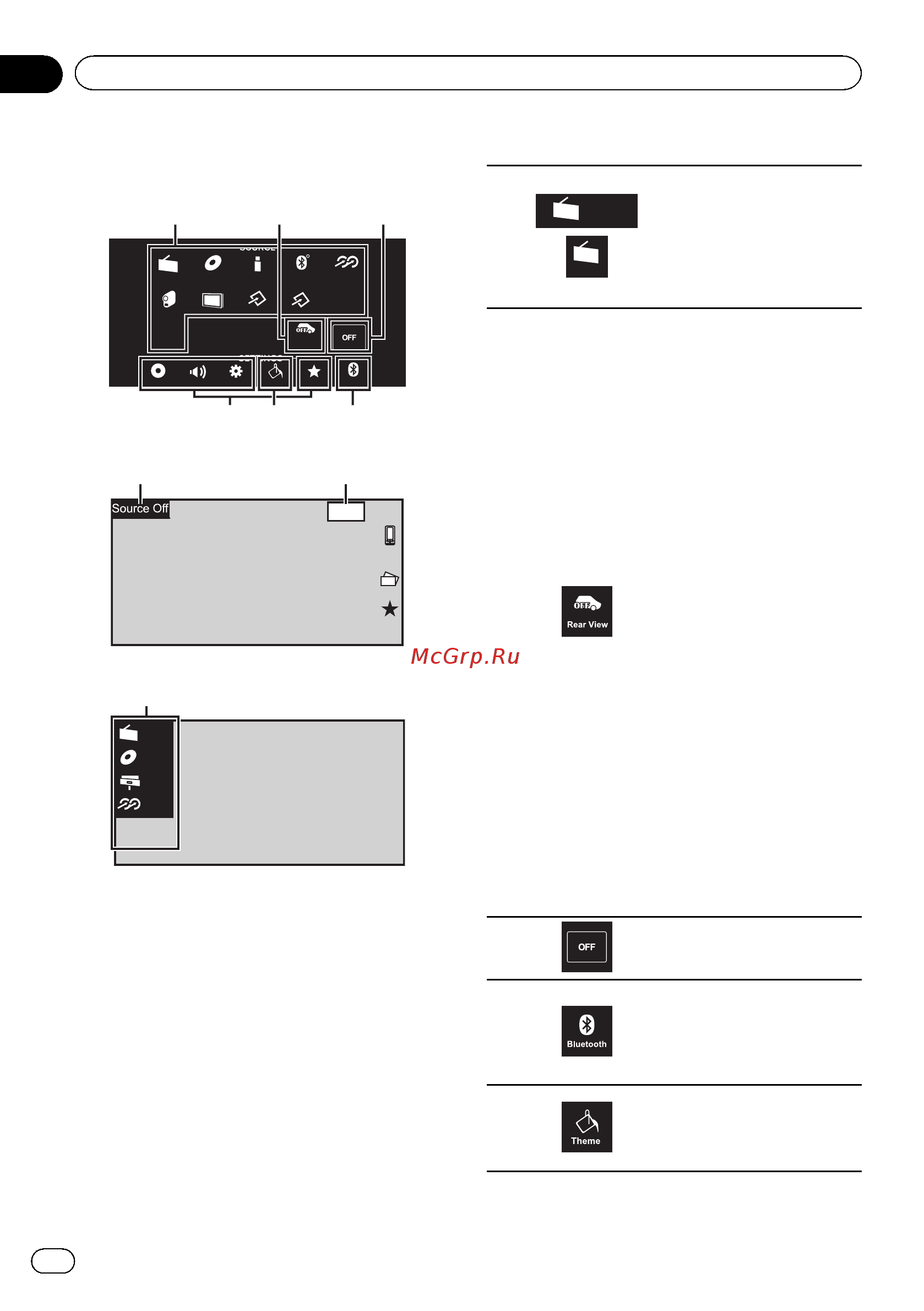 Pioneer AVH-2400BT [12/132] Основные операции