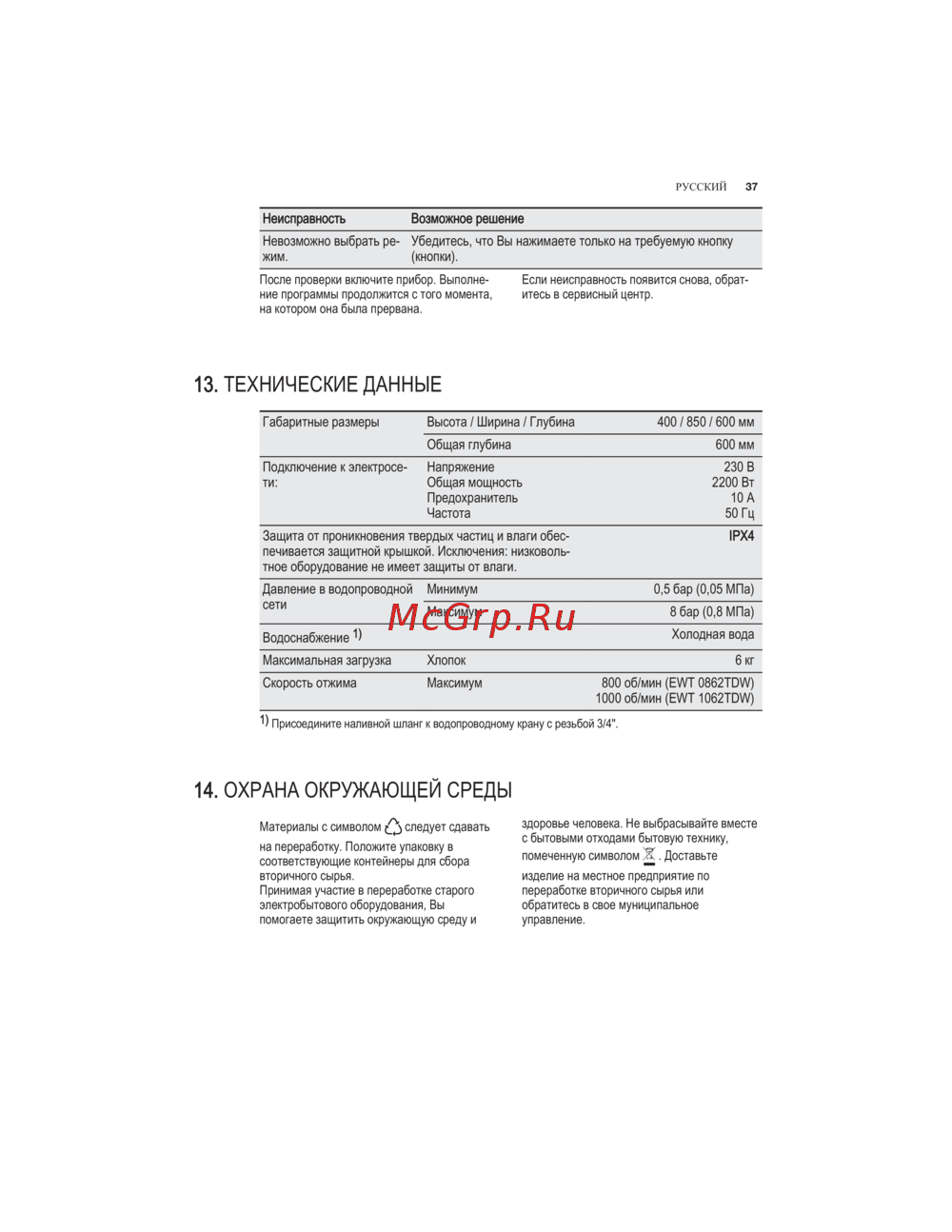 Electrolux EWT1062TDW