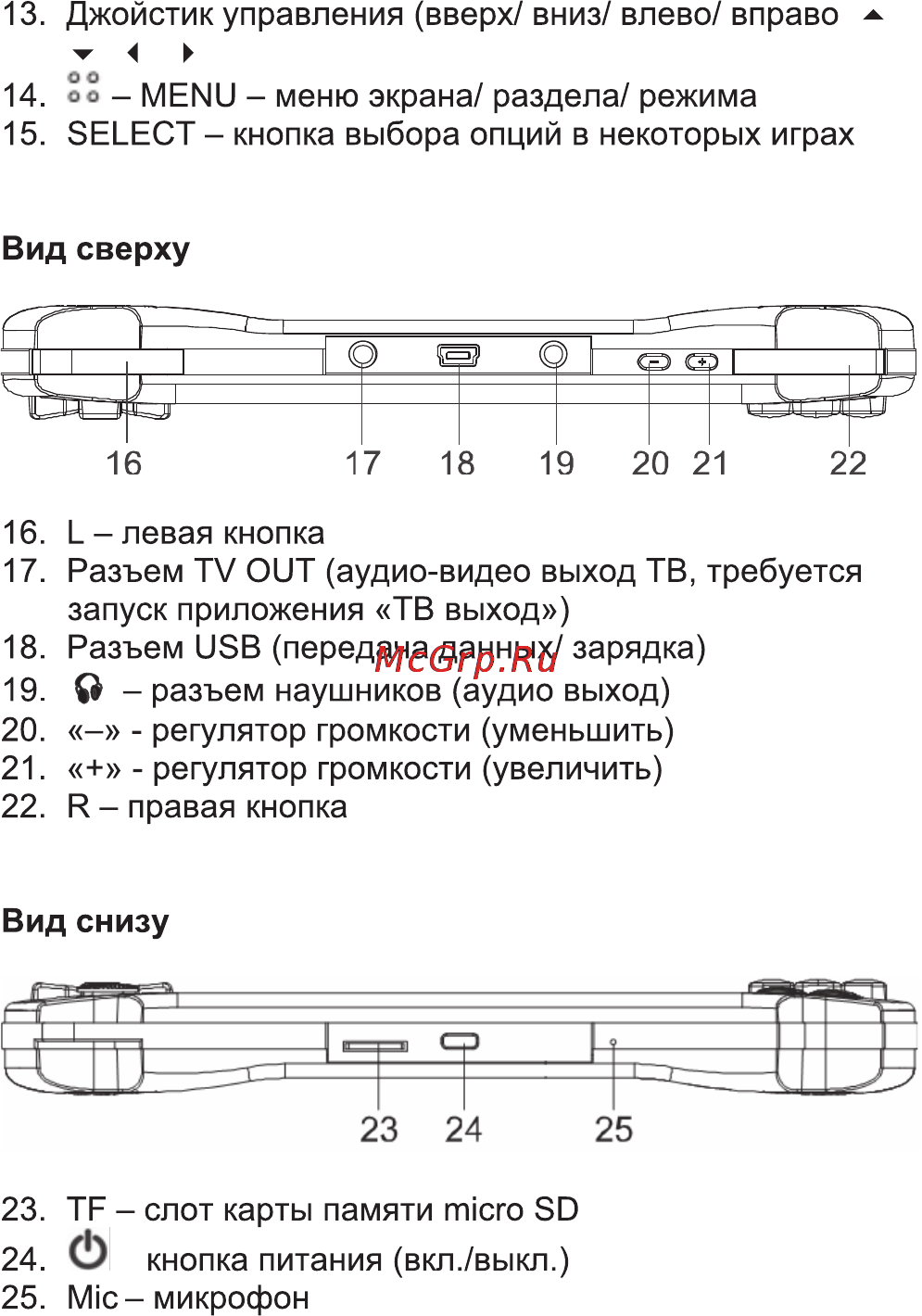 Func Spider-01 игровой плеер Инструкция по эксплуатации онлайн [6/18] 72955