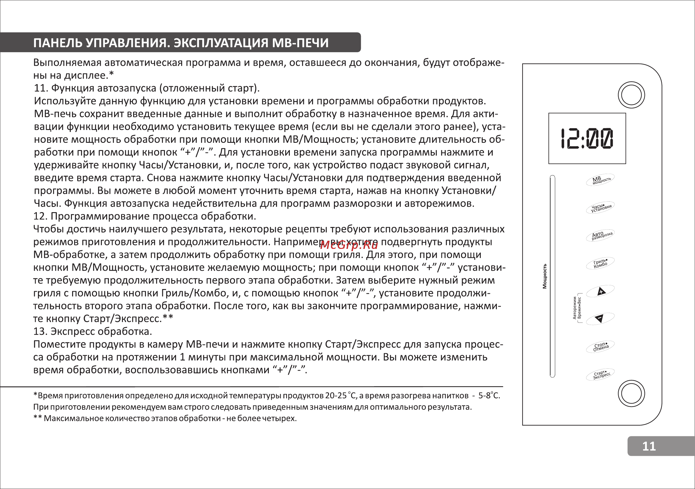 VR MW-T2200 [11/14] Страница 11