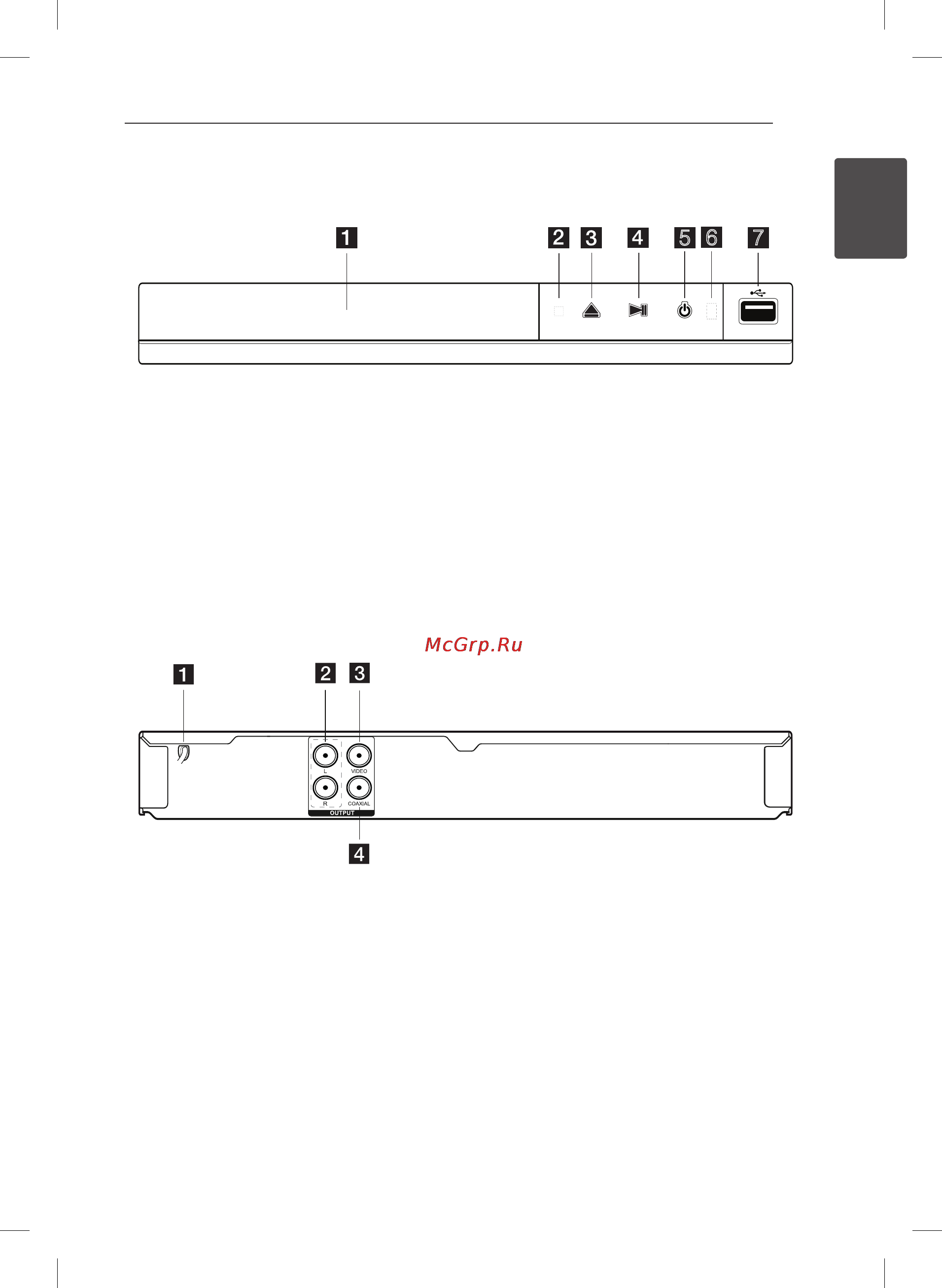 LG DP122 [9/22] Передняя панель