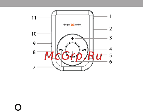Texet T-129 4Gb Black [4/26] Общий вид плеера