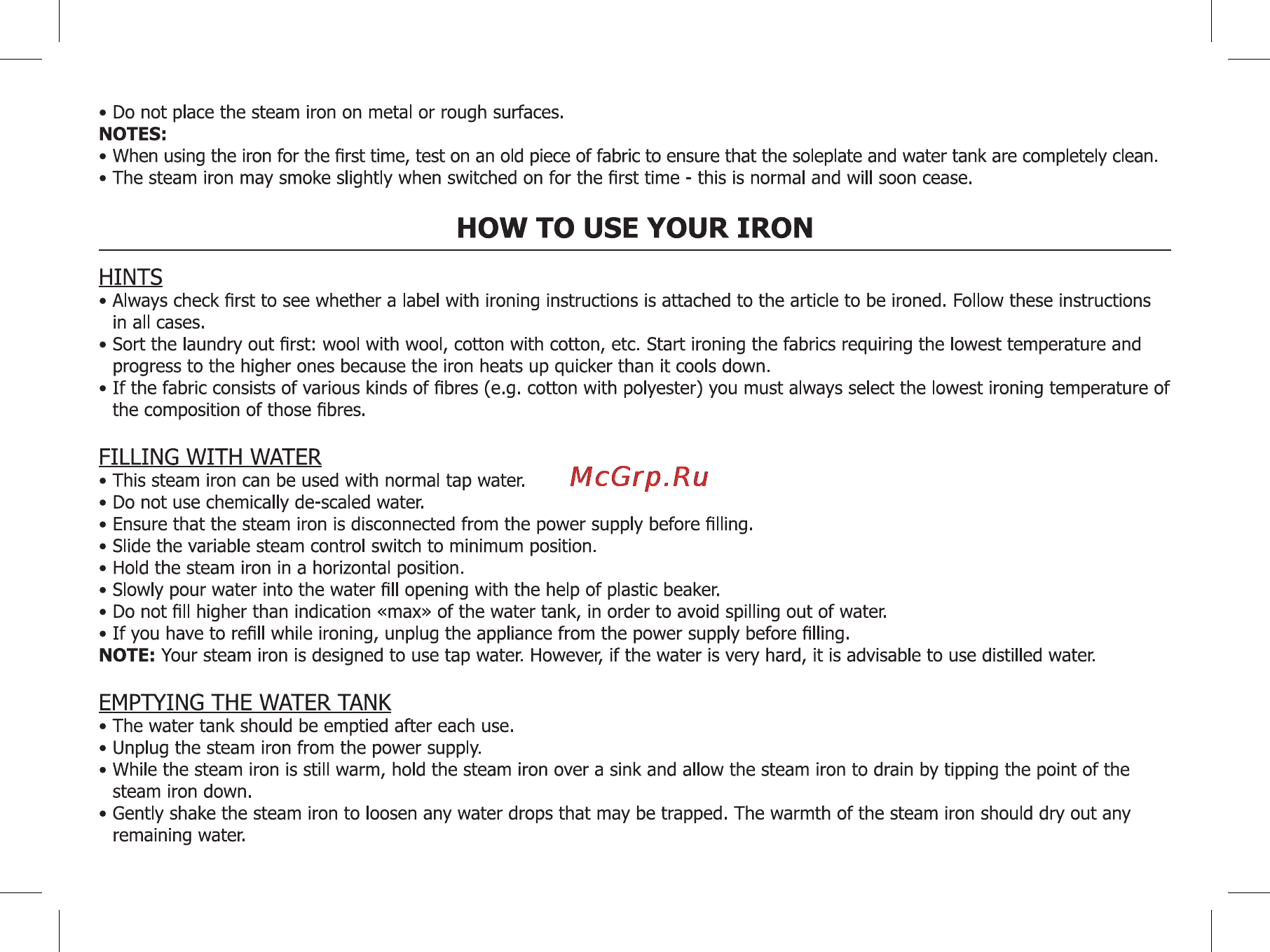 Viconte VC-4302 [4/12] How to use your iron