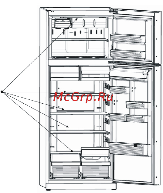 Vestfrost FX 585 ML [70/78] Очищення стекол дверцят