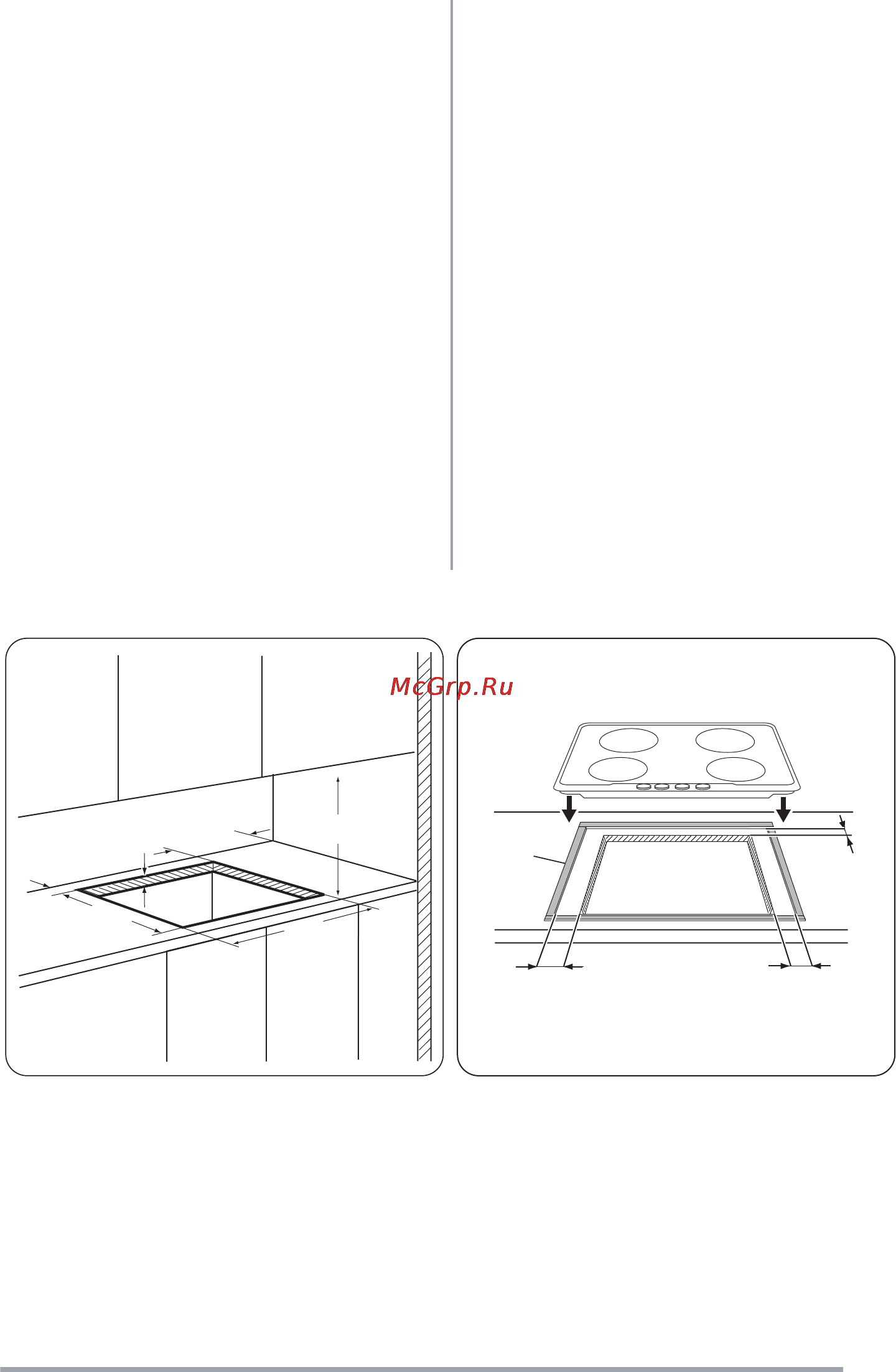 Zanussi ZGF640IX [21/32] Вбудовування в кухонні меблі