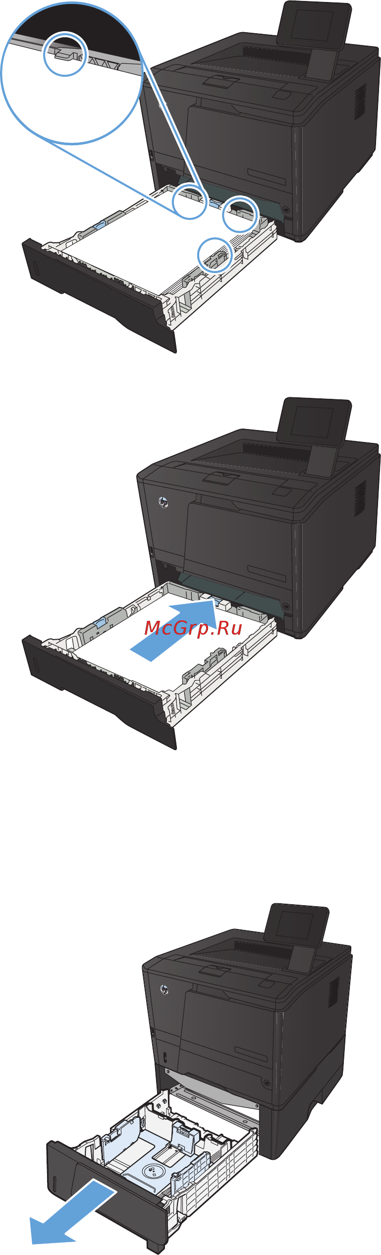 HP LaserJet pro 400 M401dn [30/156] Загрузка в дополнительный лоток 3
