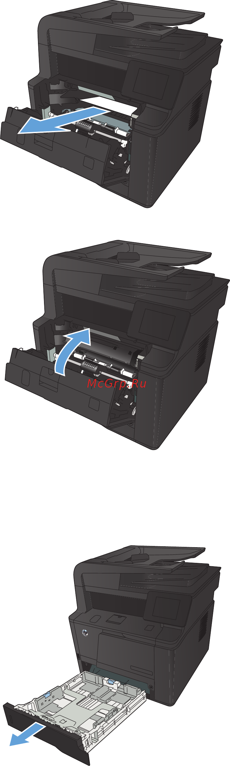 HP LaserJet Pro 400 M425dw [202/260] Устранение замятия в лотке 2