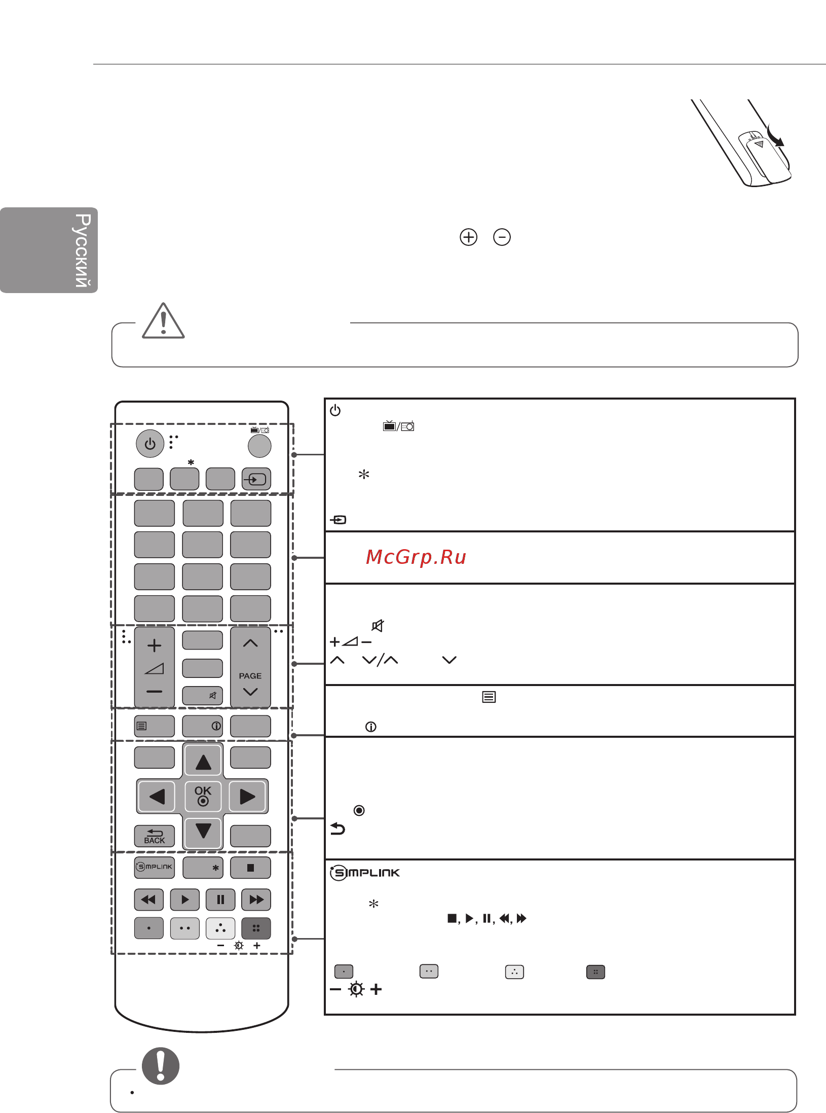 LG 22LB450U [26/88] Внимание