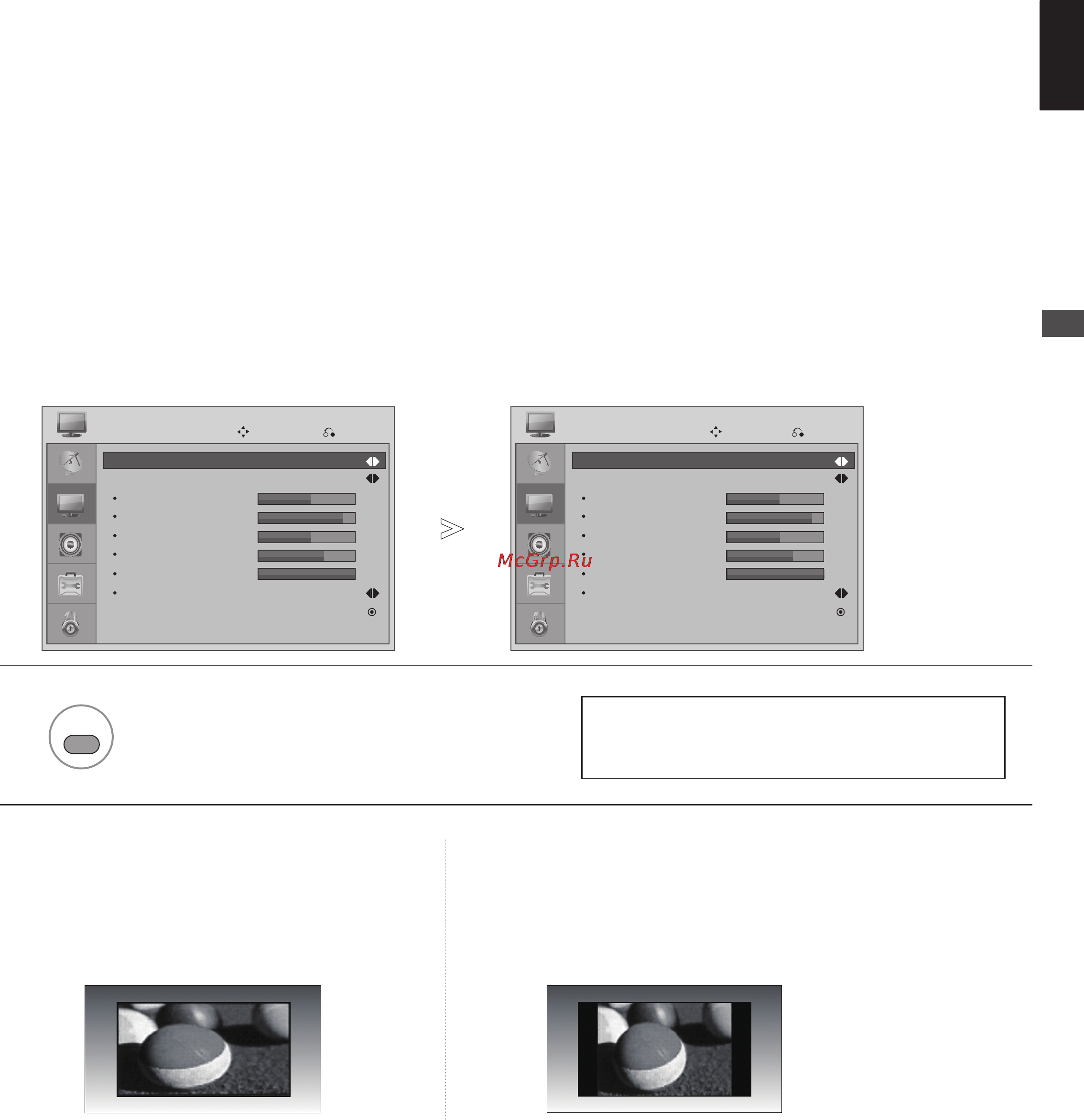 LG 22LG3000 [45/81] 16 9 этот формат позволяет в линейной пропорции растянуть изображение по горизонтали для заполнения всего экрана удобно при просмотре dvd с форматом 4 3