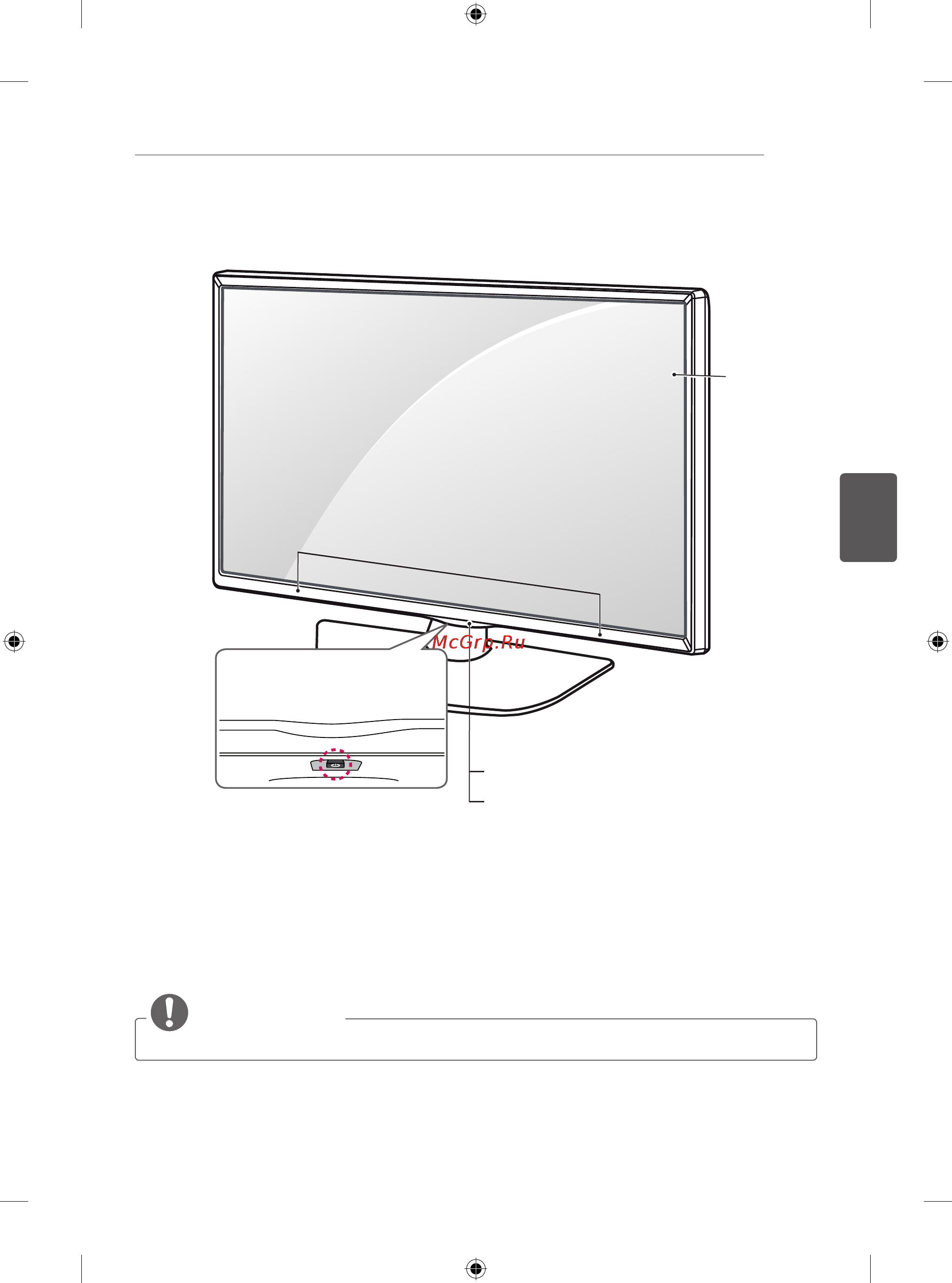 LG 24LB450B [106/387] Součásti a tlačítka