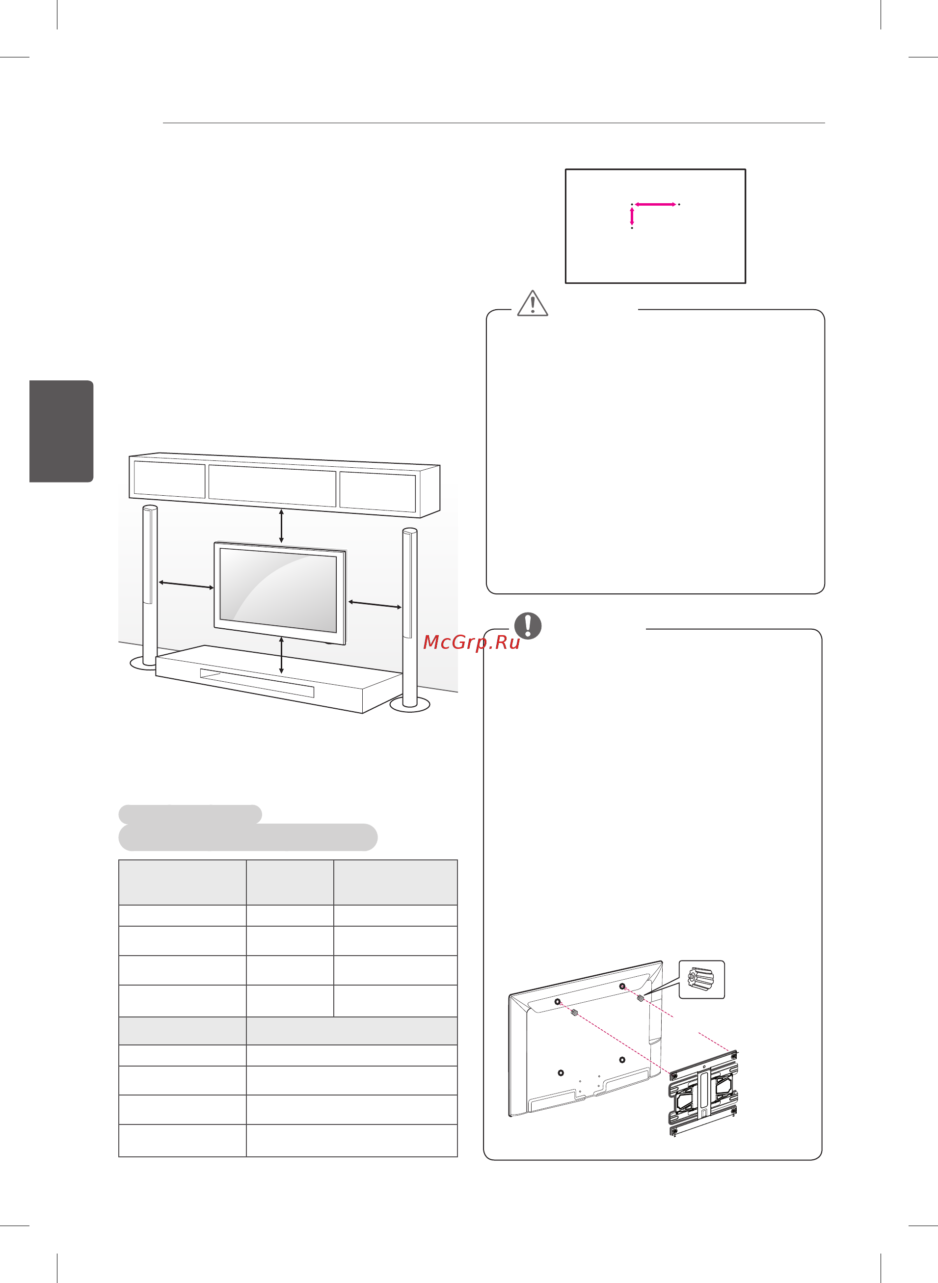 LG 47LB561V [88/270] Қабырғаға орнату