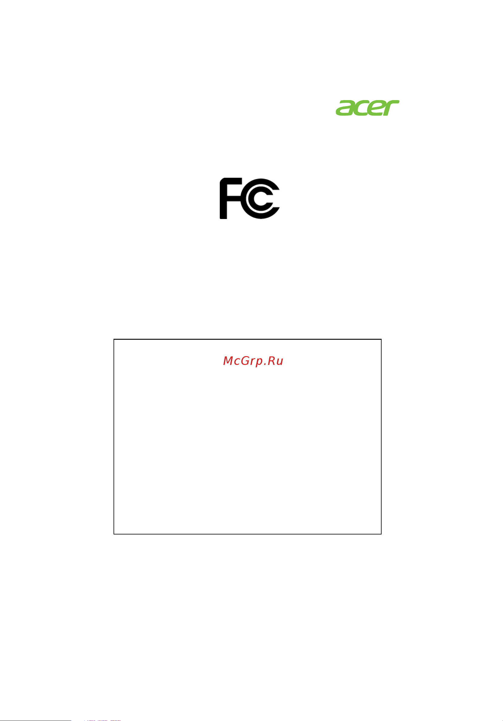 Acer P1220 [67/67] Federal communications commission declaration of conformity