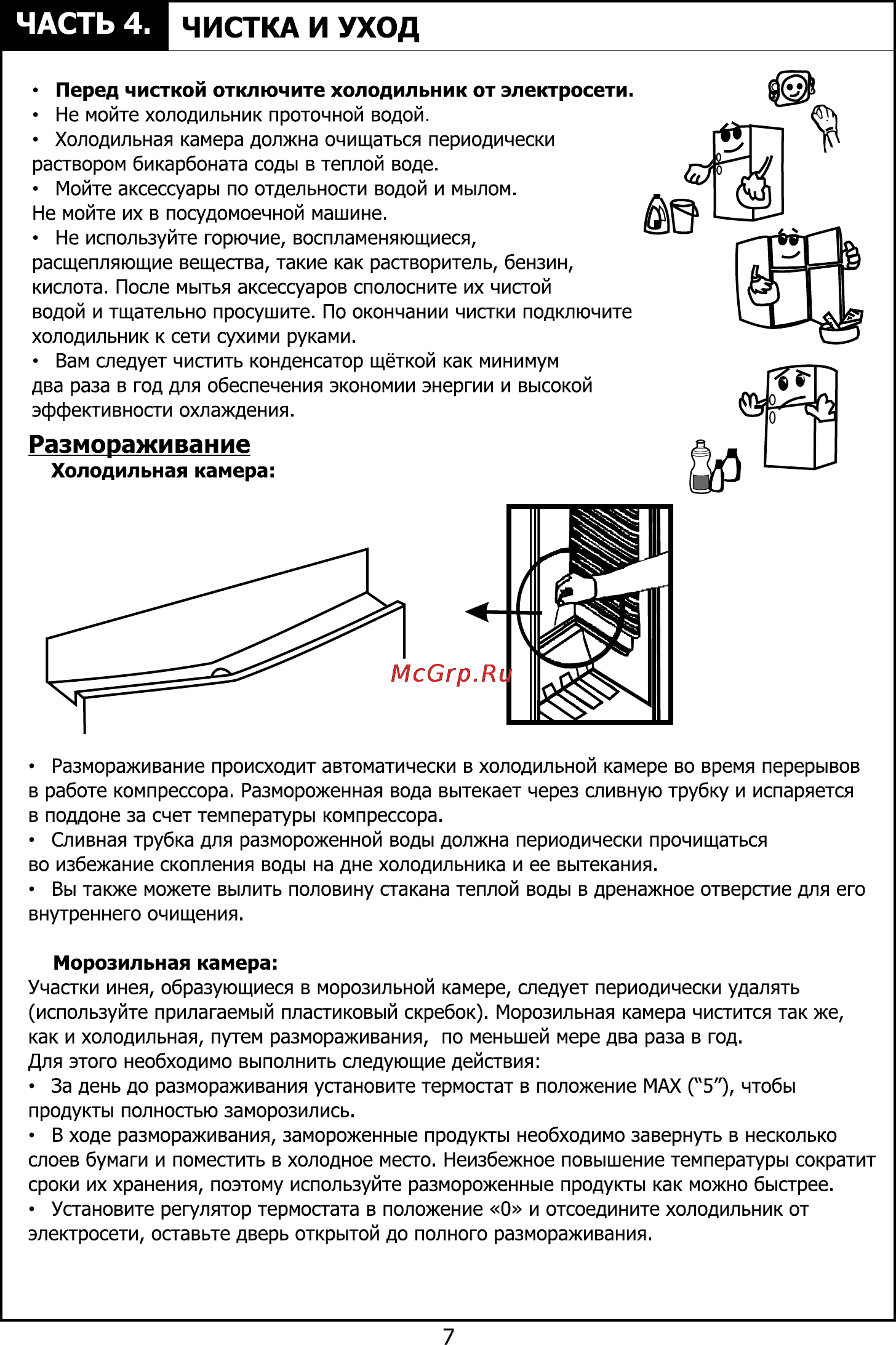 Candy CTSA 5143 W [8/24] Часть 4 чистка и уход