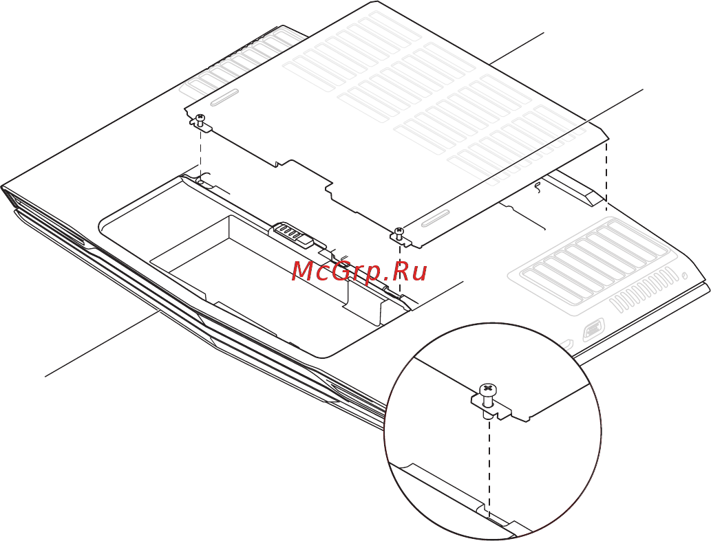 Alienware M17x-0325 [38/76] Установка дополнительного жесткого диска замена жесткого диска