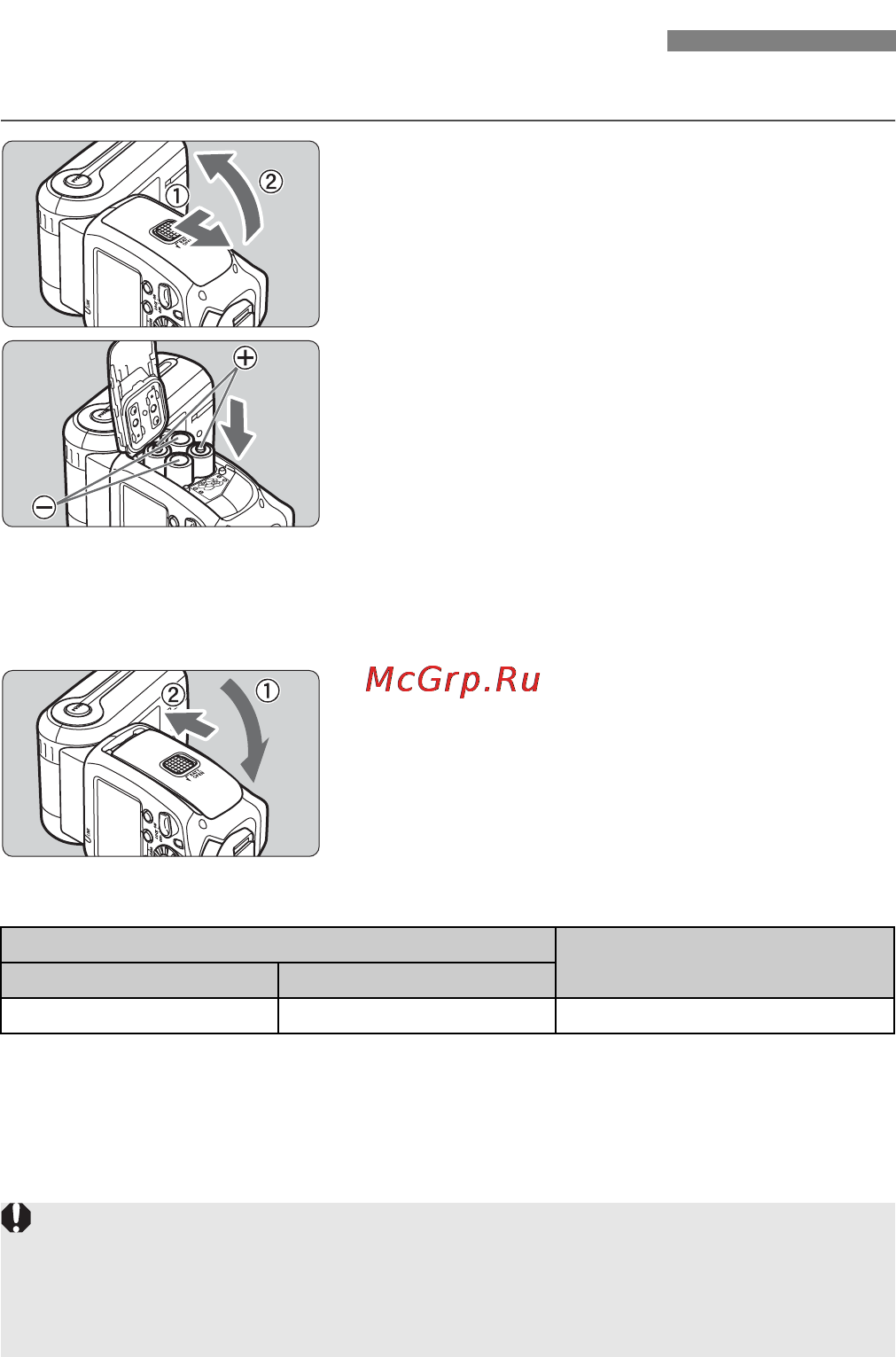Canon 600EX-RT [14/124] Установка элементов питания