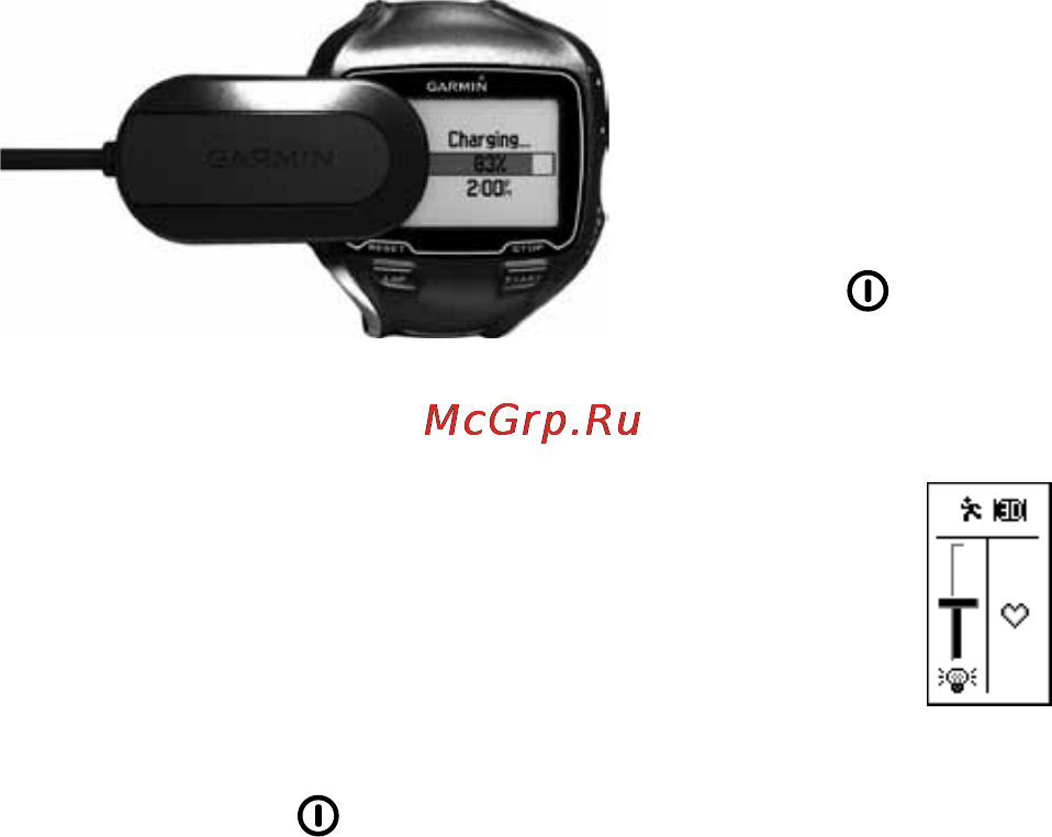 Garmin 910XT HRM [6/60] Включение прибора forerunner