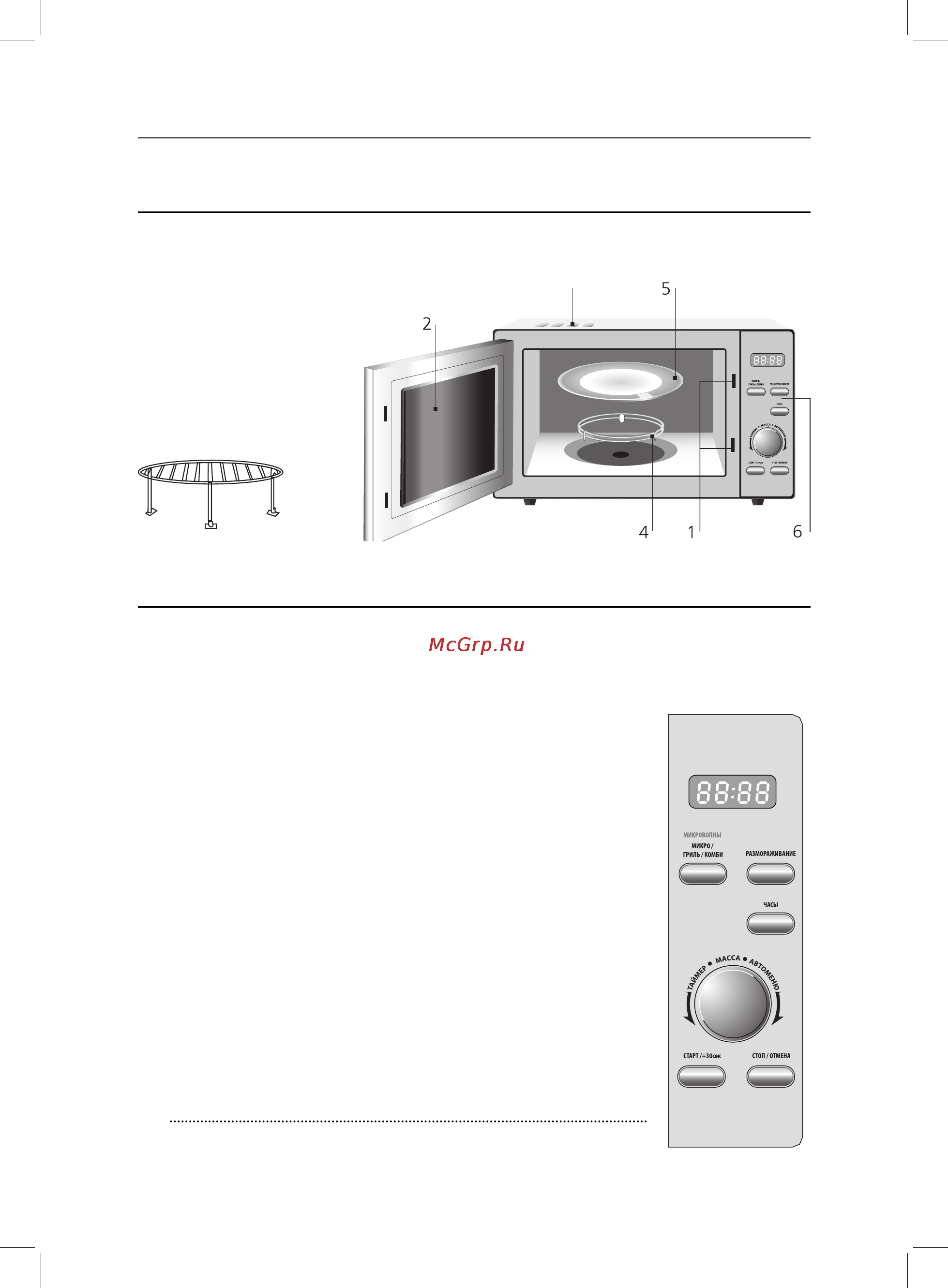 Rolsen MS2080TE [6/24] Панель управления