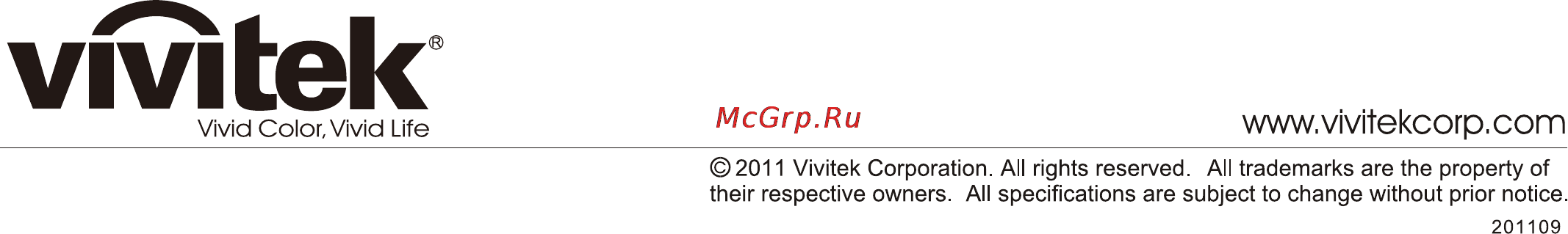 Vivitek H1086 Bl Инструкция по эксплуатации онлайн [57/57] 74505