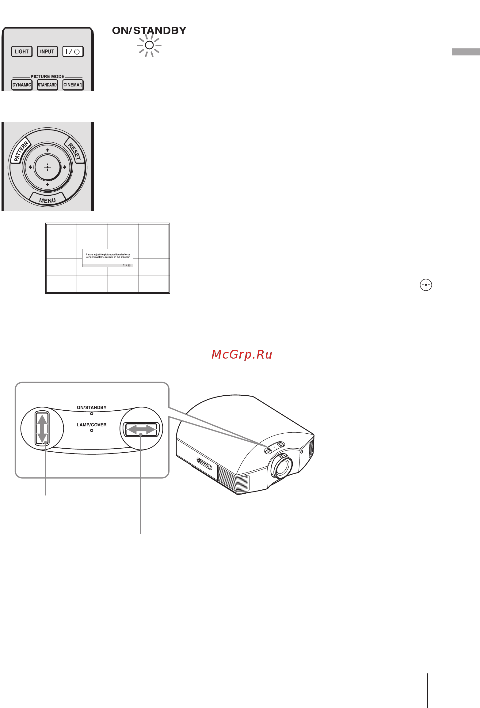 Sony VPLHW30ES/B+3Dочки(3ш) Инструкция по эксплуатации онлайн [21/92] 74509