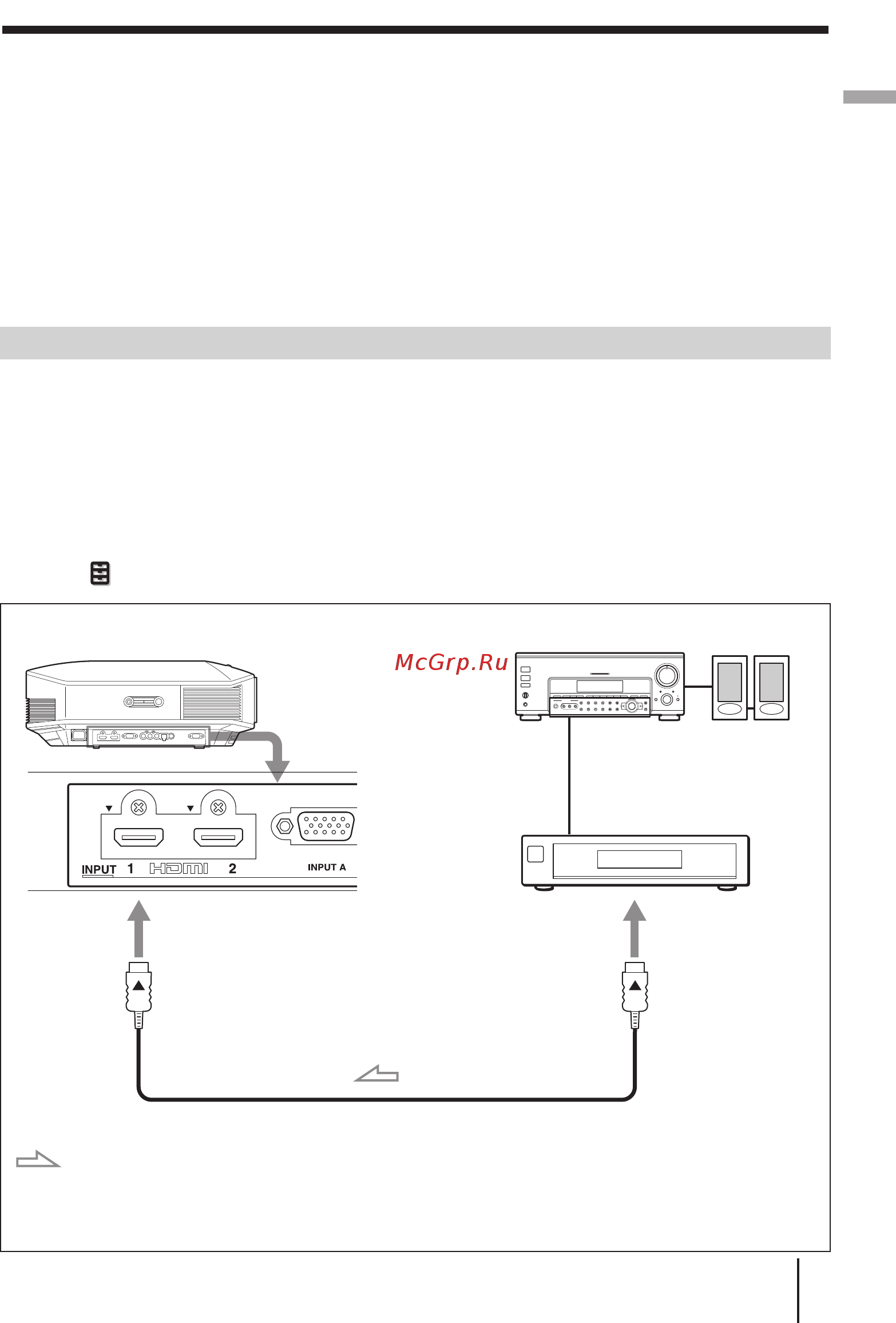 Sony VPLHW30ES/B+3Dочки(3ш) [25/92] Действие 3 подключение проектора