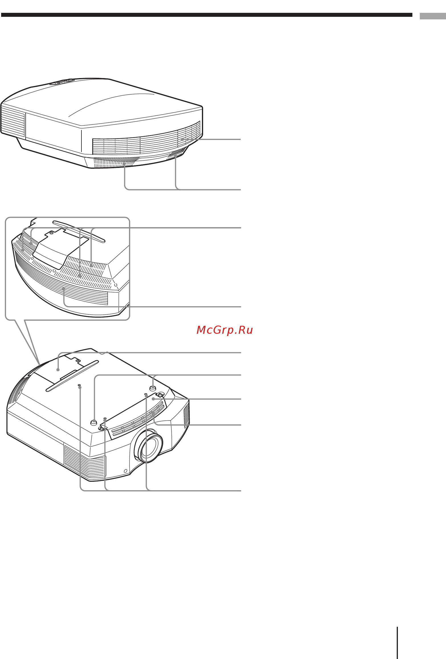 Sony VPLHW30ES/B+3Dочки(3ш) [9/92] Задняя нижняя панели