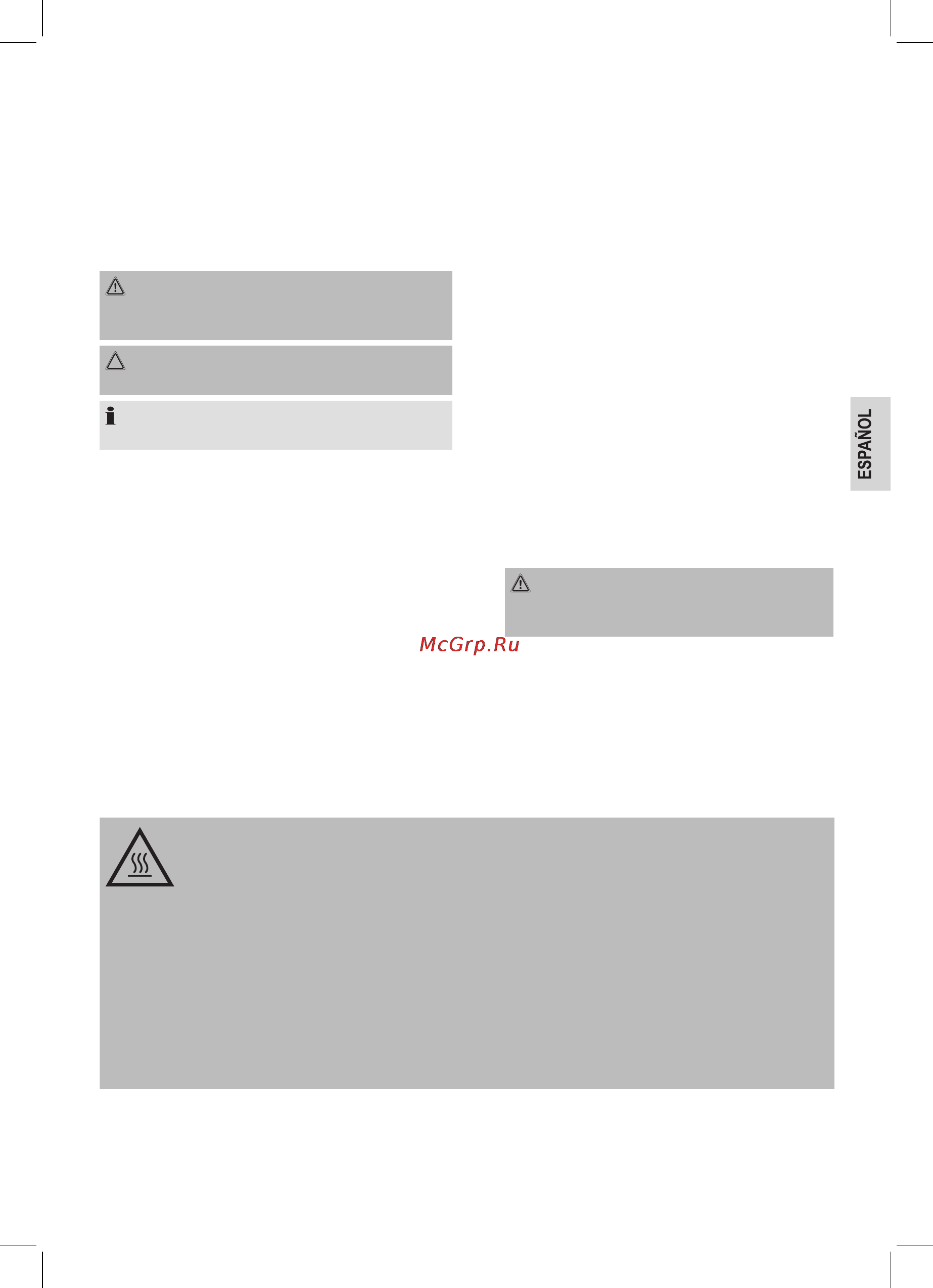 Bomann DM 5021 CB [15/48] Instrucciones especiales de seguridad para el aparato