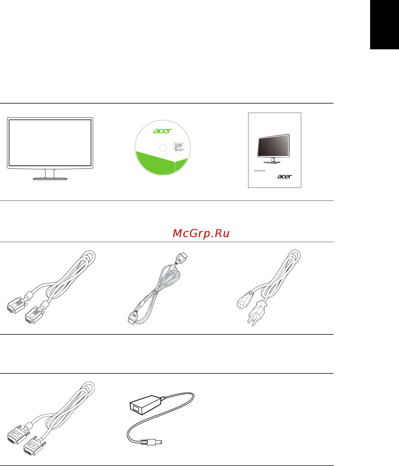 Acer V245HLbd [17/32] Русский