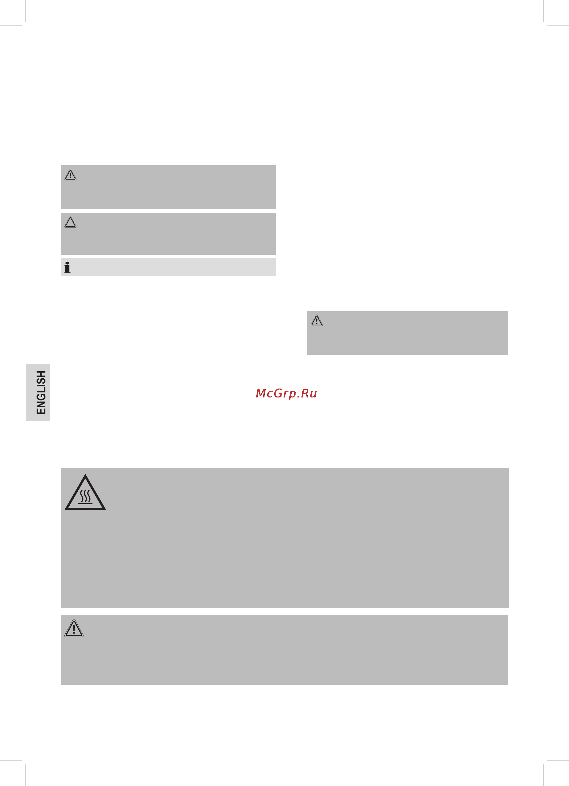 Bomann KG 2242 CB [30/62] Special safety precautions for this device