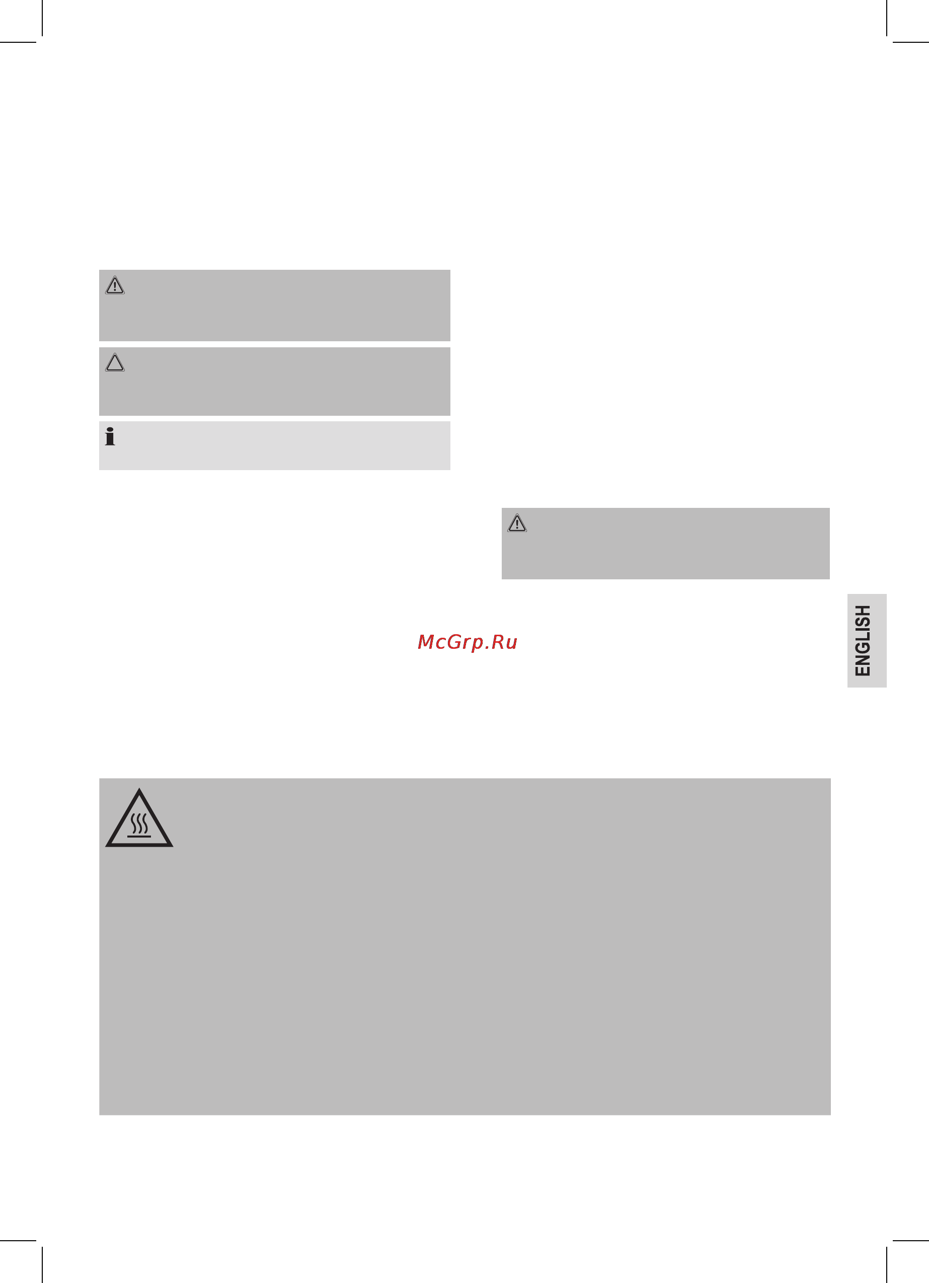 Bomann HLO 2280 CB [35/74] Special safety precautions for this device