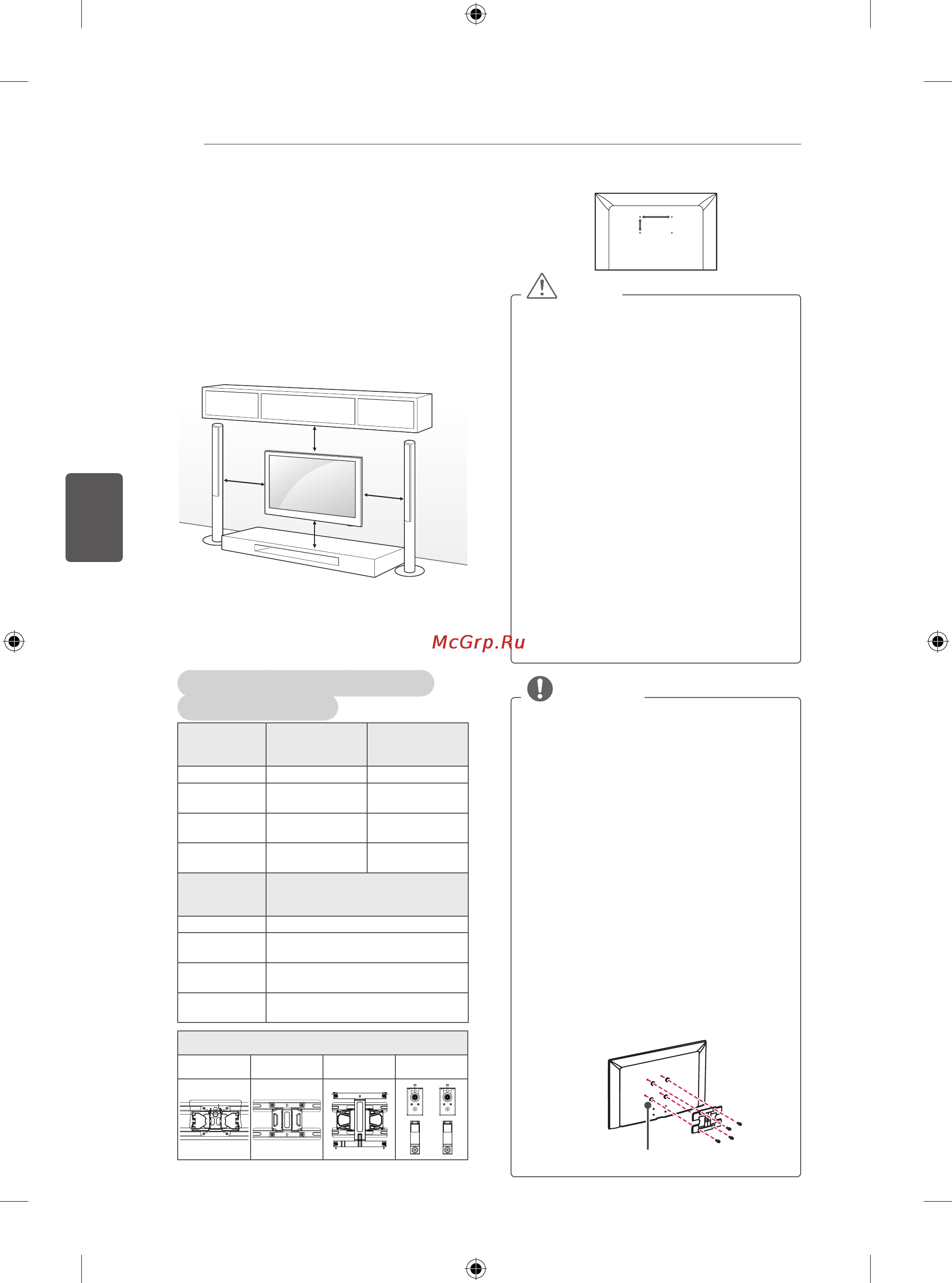 LG 32LN536U [120/134] Кріплення до стіни