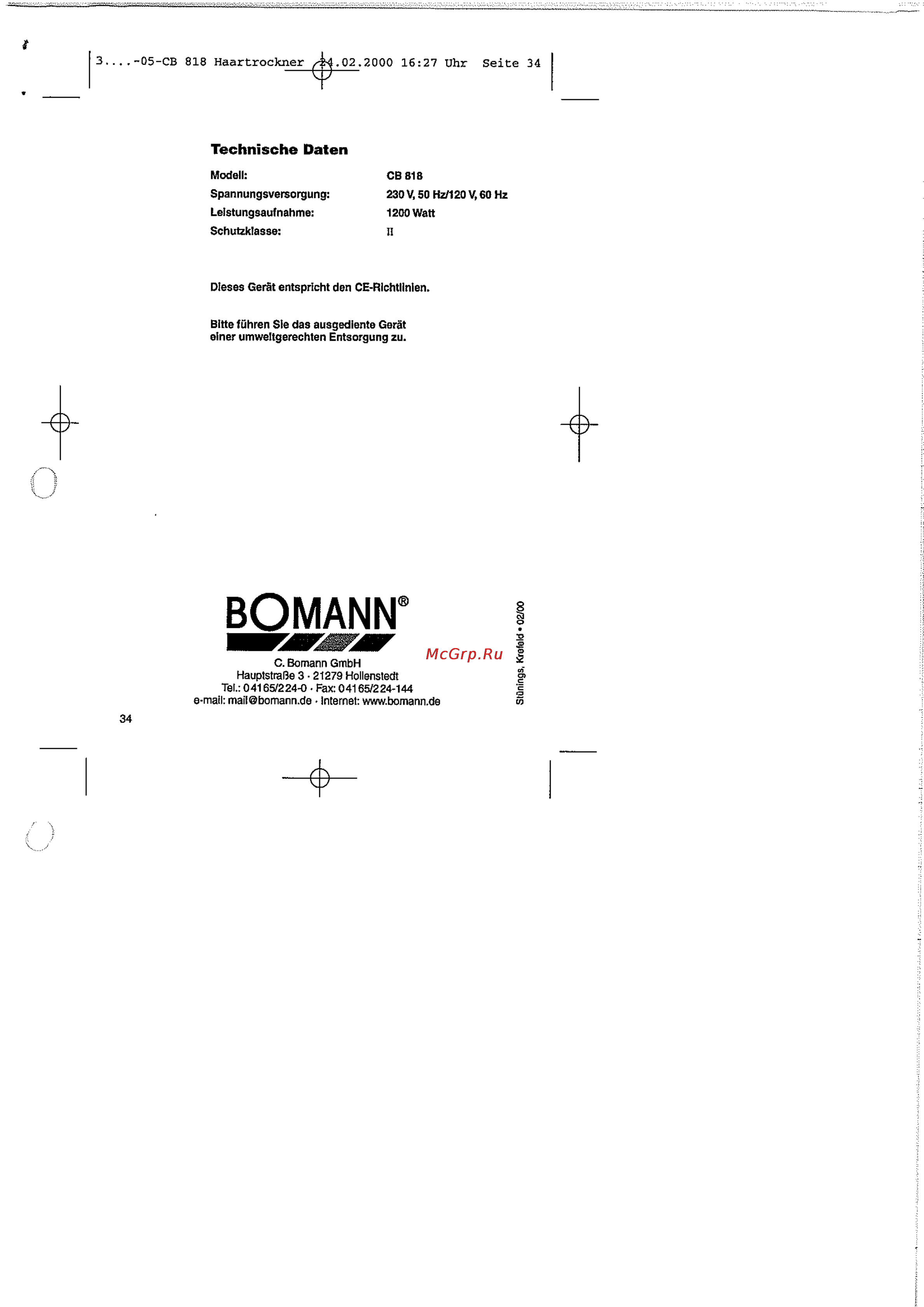 Bomann CB 818 [6/6] Bomann