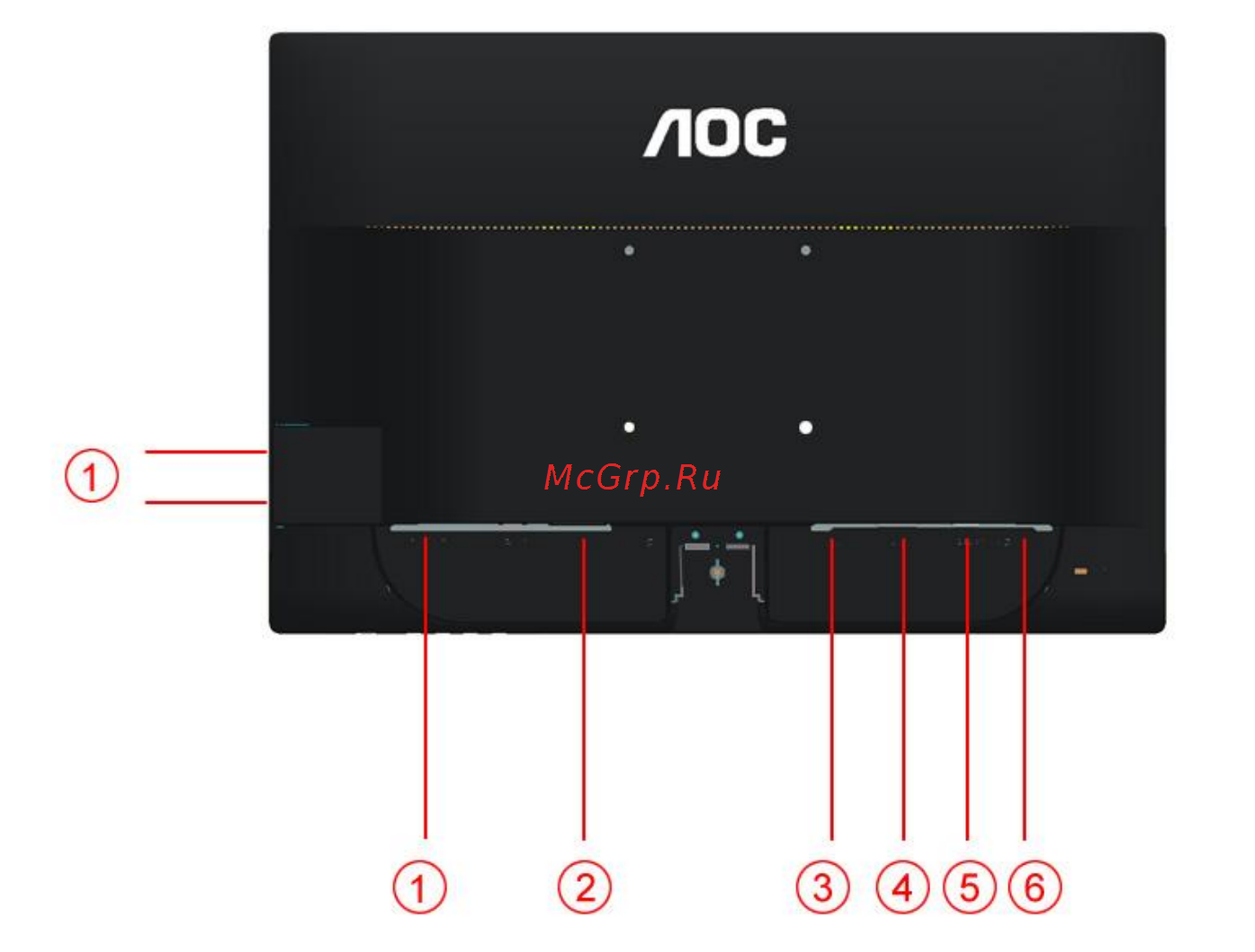 AOC E2260PWHU [15/63] Пoдключeниe мoнитopа
