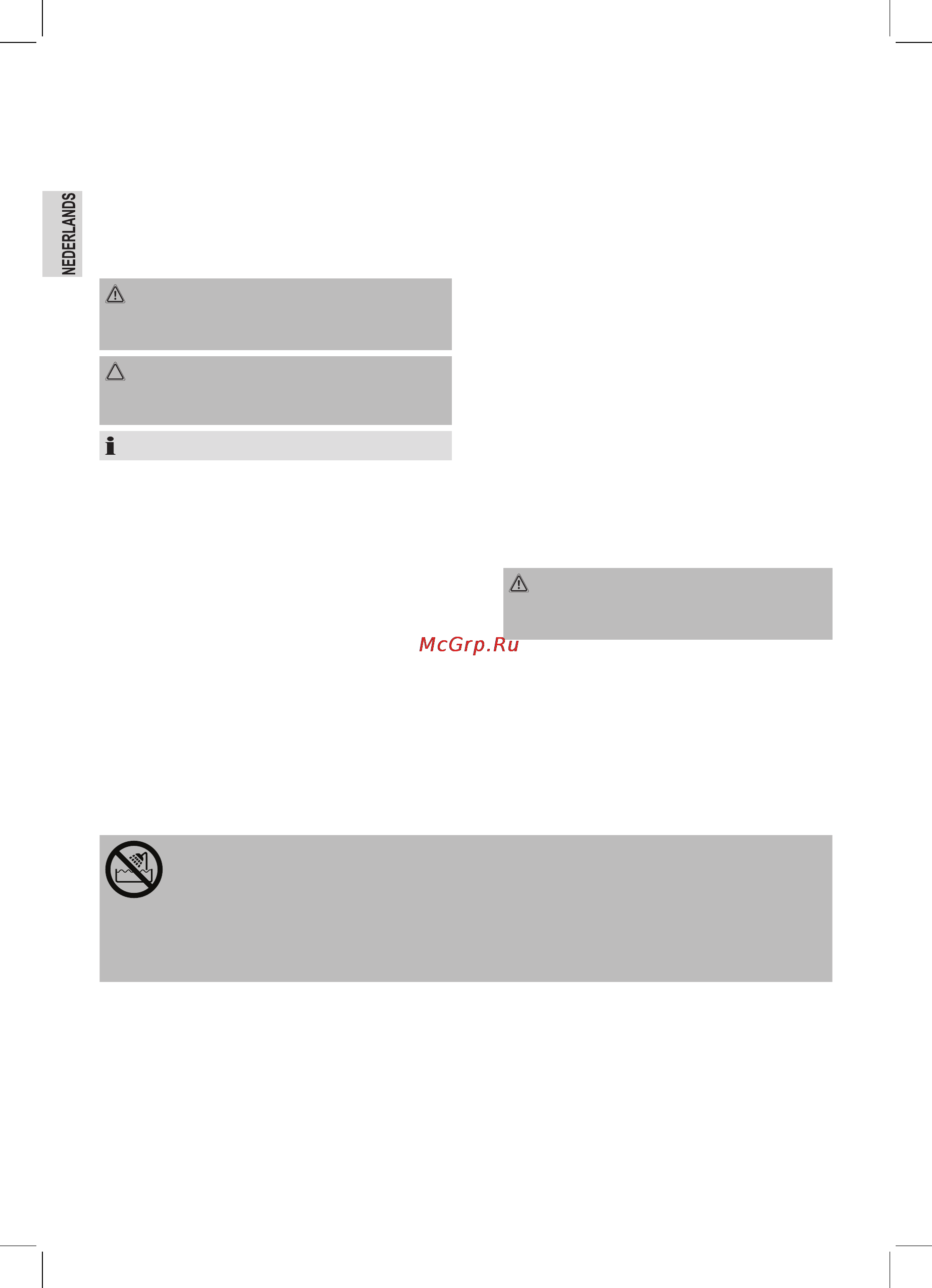 Bomann HAS 887 CB [6/40] Speciale veiligheidsinstructies voor dit apparaat