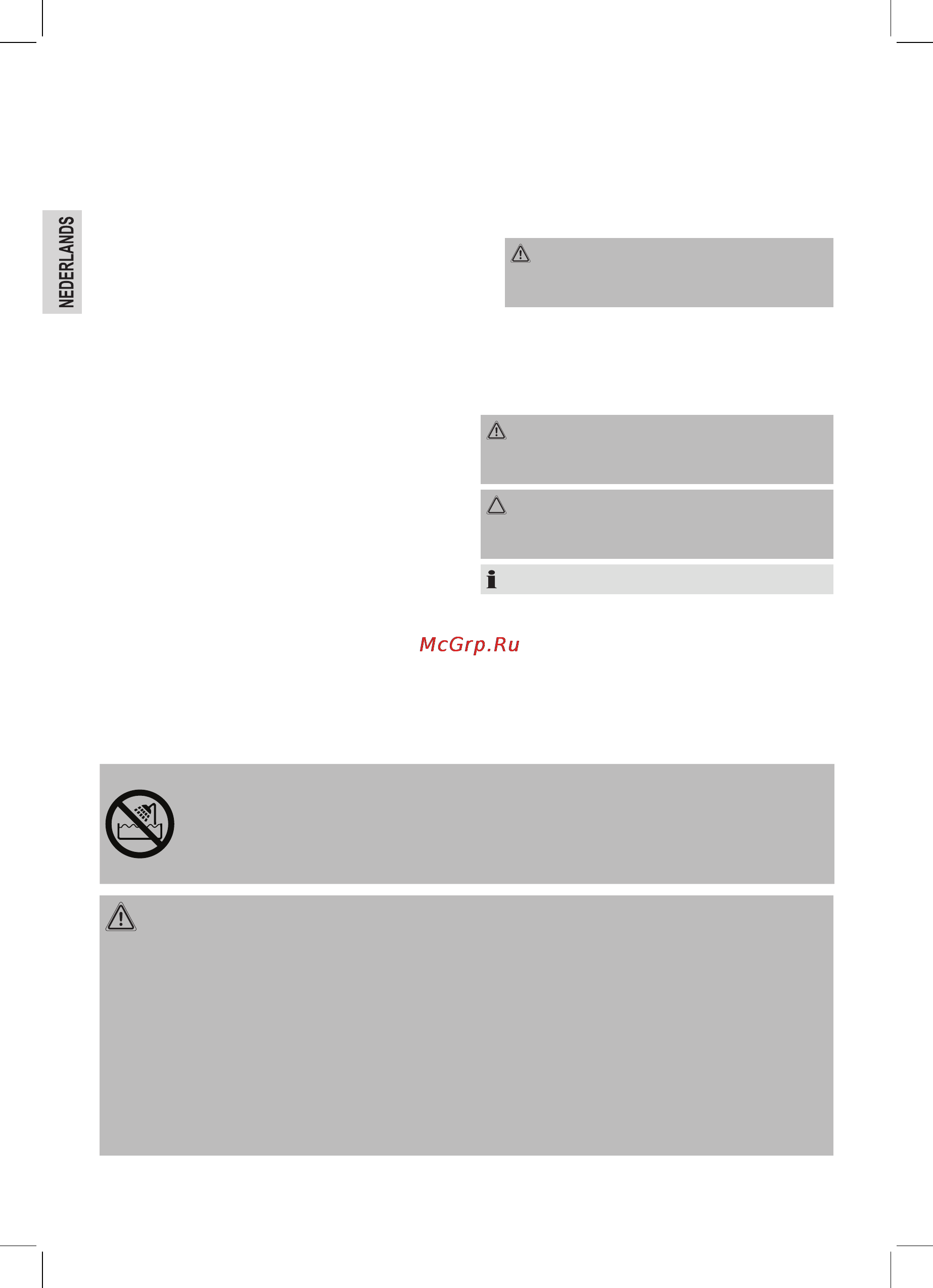 Bomann HC 834 CB [6/40] Speciale veiligheidsinstructies voor dit apparaat