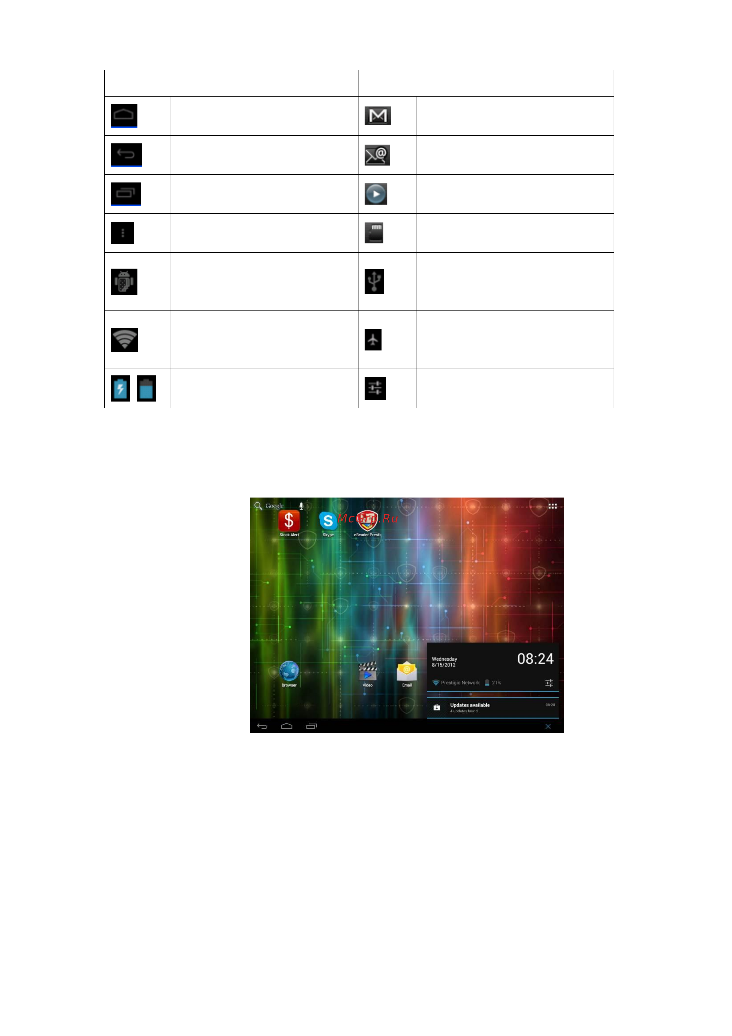 Prestigio MultiPad 5197 ULTRA [14/40] Закрытие панели уведомлений