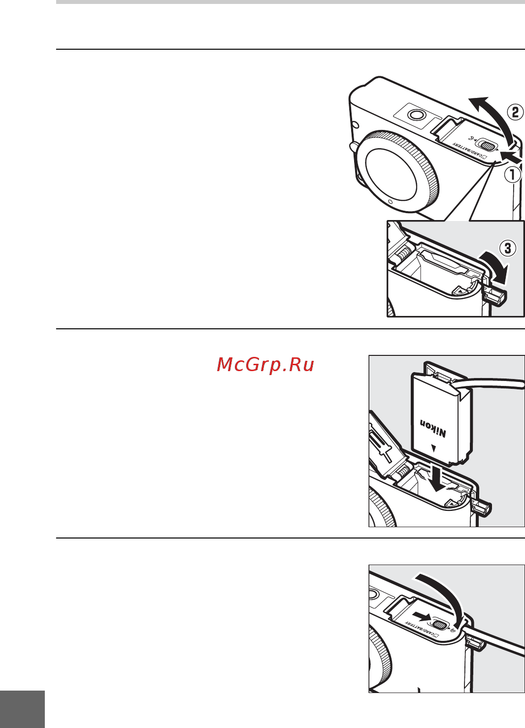 Nikon 1J2+10-30VR Orange [190/232] Подключение разъема питания и сетевого блока питания