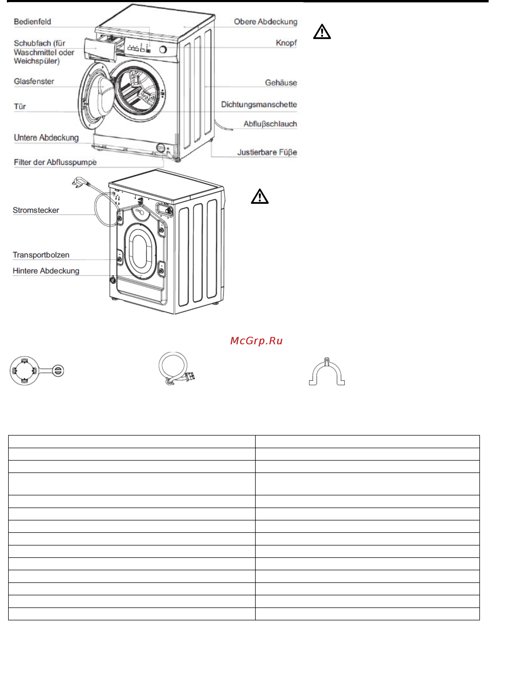Bomann WA 5612 [5/14] Delivery scope delivery scope