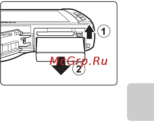 Nikon Coolpix S800c Black [35/224] Извлечение батареи